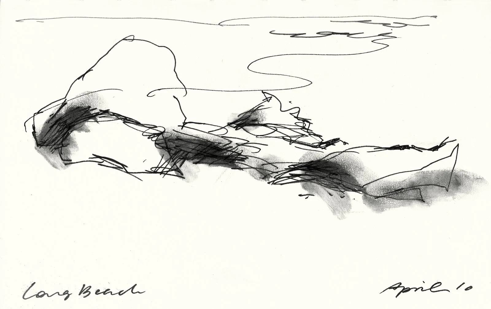 Sketchbook Long Beach, Jetty III, 2017