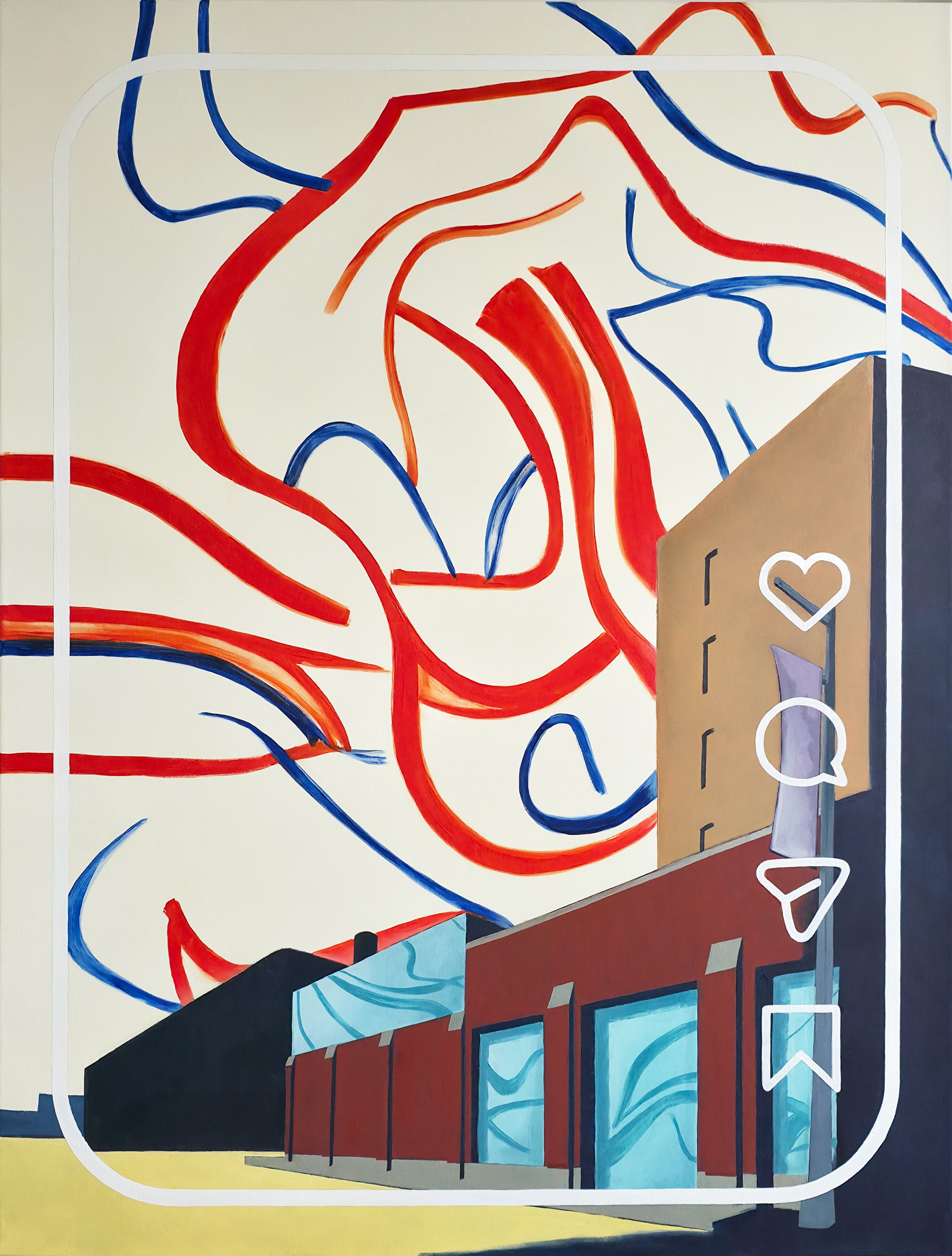 'Under a De Kooning Sky' 2026, oil on canvas, 33 x 46 inches