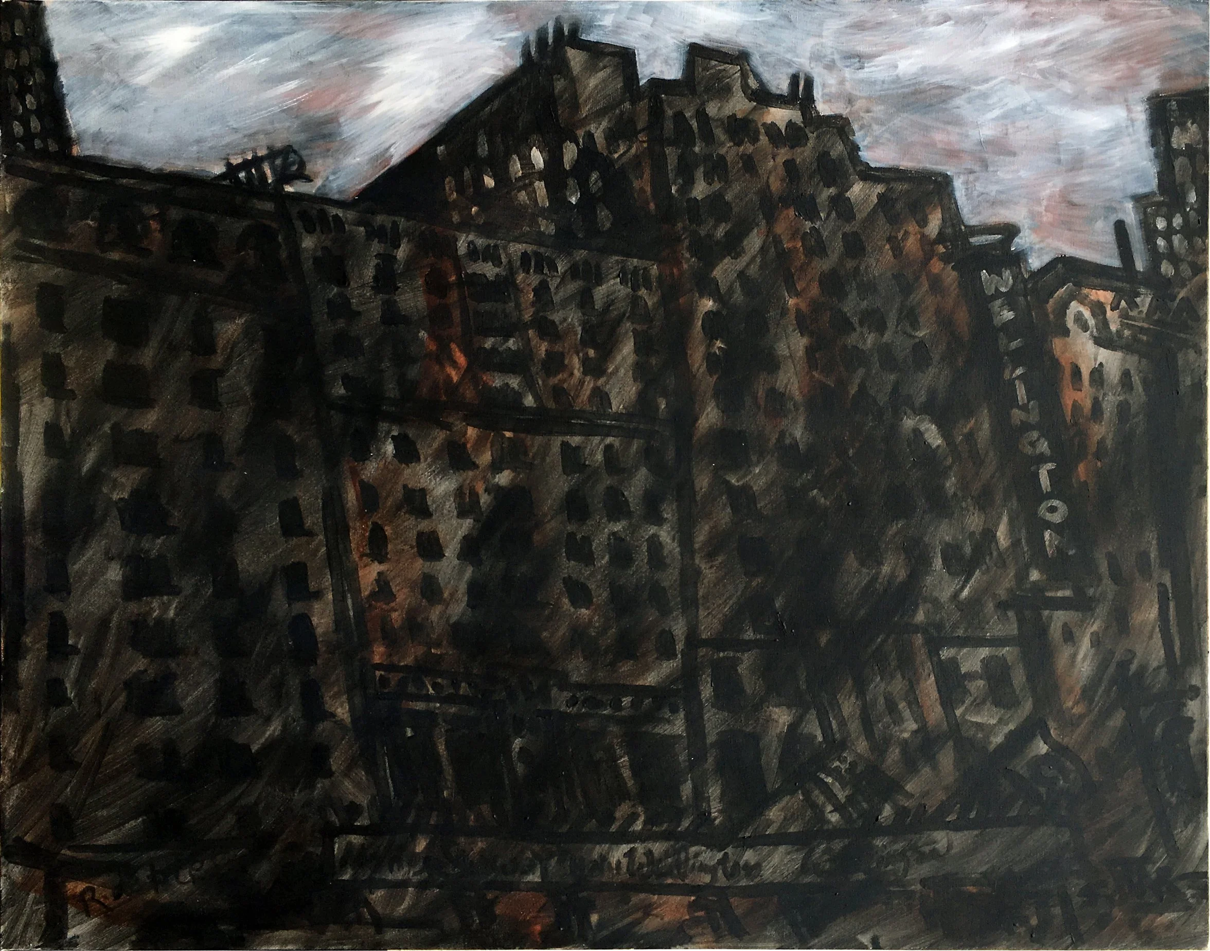 'After the Fire (The Wellington)' 2012, Acrylic on canvas, 60 x 48 inches