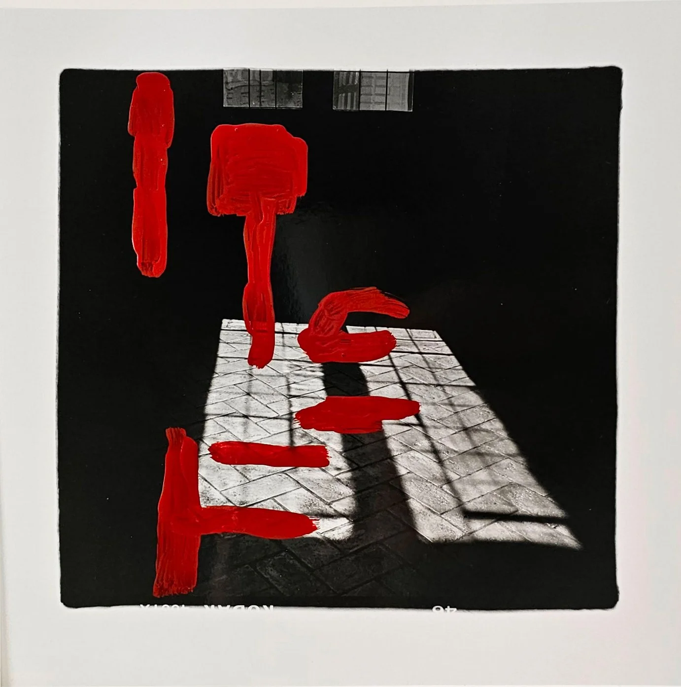 'Rome' 2023, Enamel on hand printed fiber print from 6x6 Rolleiflex