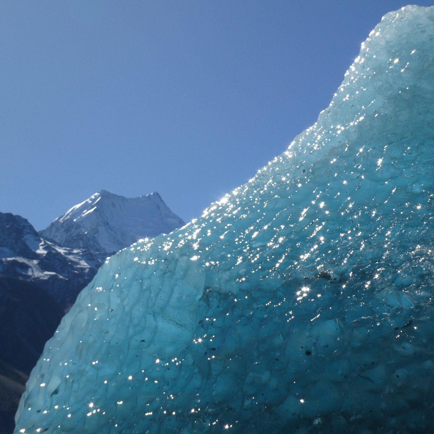 Plenty of glacier chunks found in the Tasman Lake, Mount Cook National Park. 😎

Mount Cook National Park is approximately 3-4 hour drive from Queenstown or Christchurch, with plenty of amazing scenic hiking trails. 😍

☝️ Check out the Hike With Bit