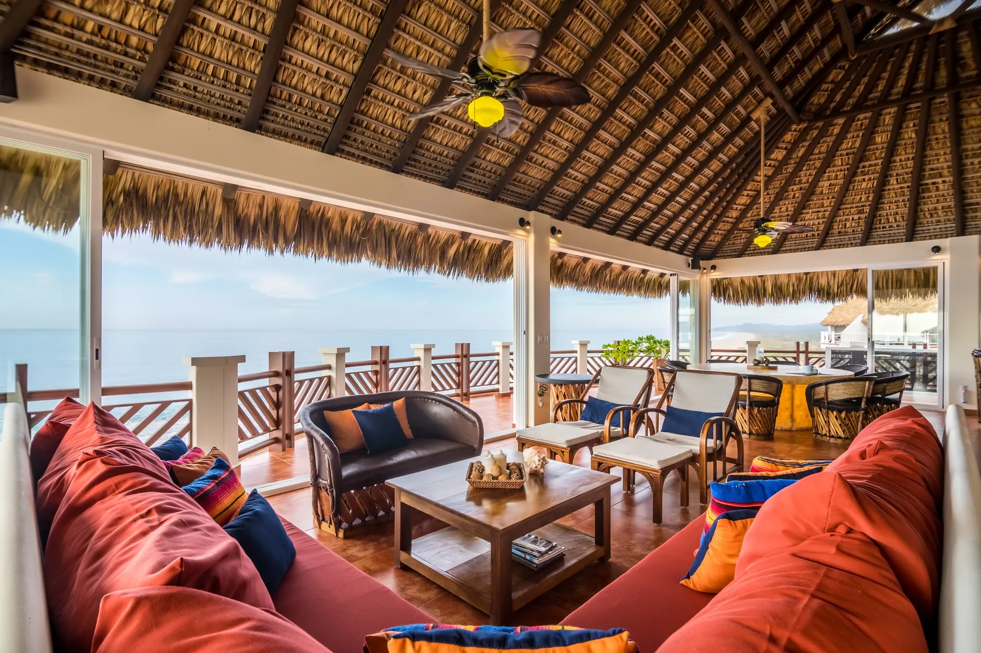 Rooftop palapa terrace of a penthouse at Vivo Resorts