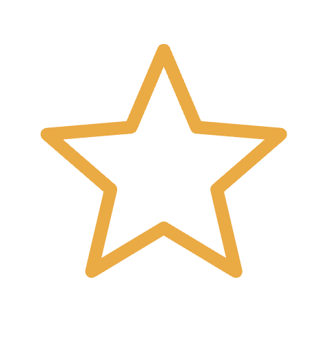 Orange outlined star