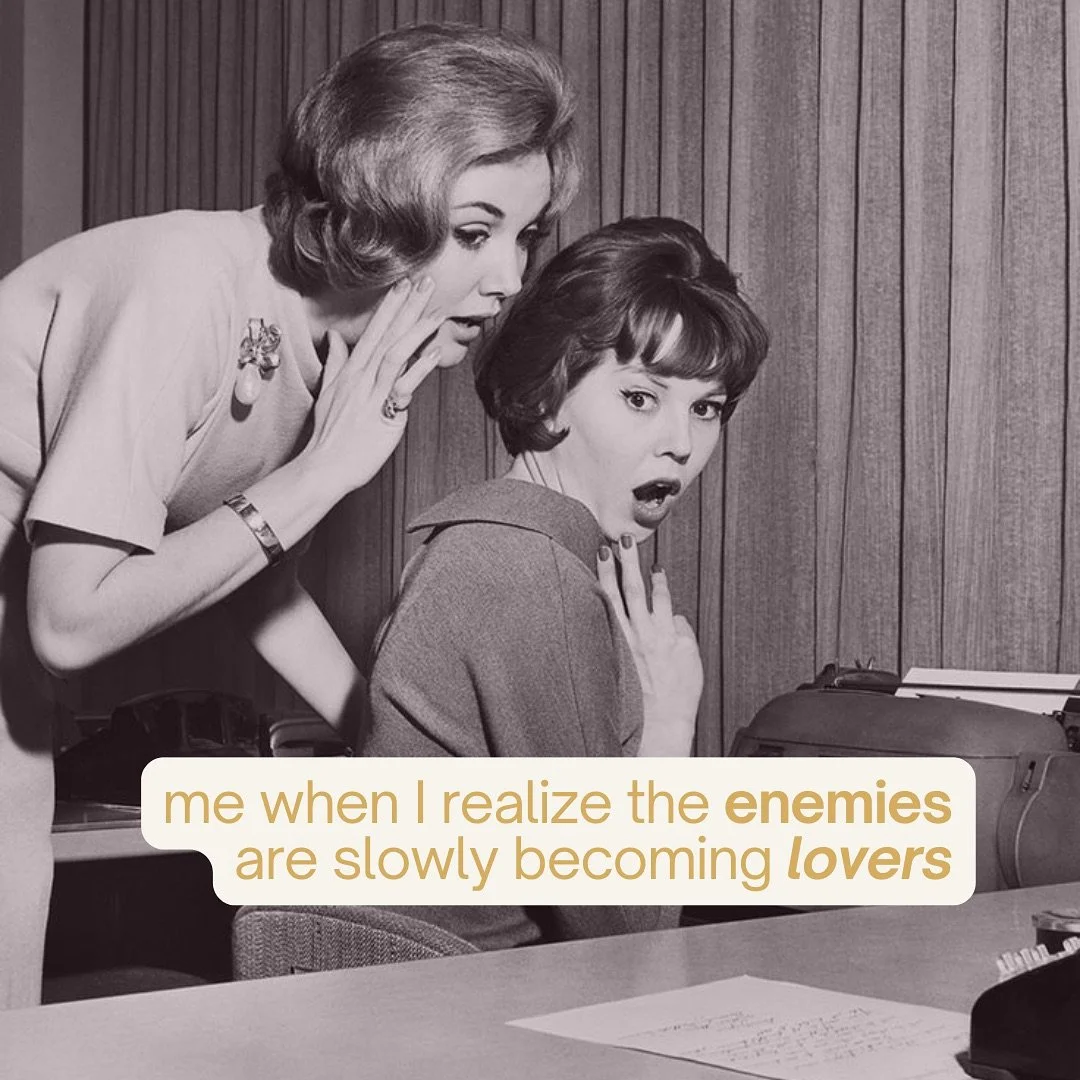 A classic trope that gets me every time. 🫠

Who&rsquo;s your favourite enemies to lovers couple? 

#romancewriter #romancebooks #bookstagram #writerscommunity #bookcommunity #enemiestolovers #bookmeme