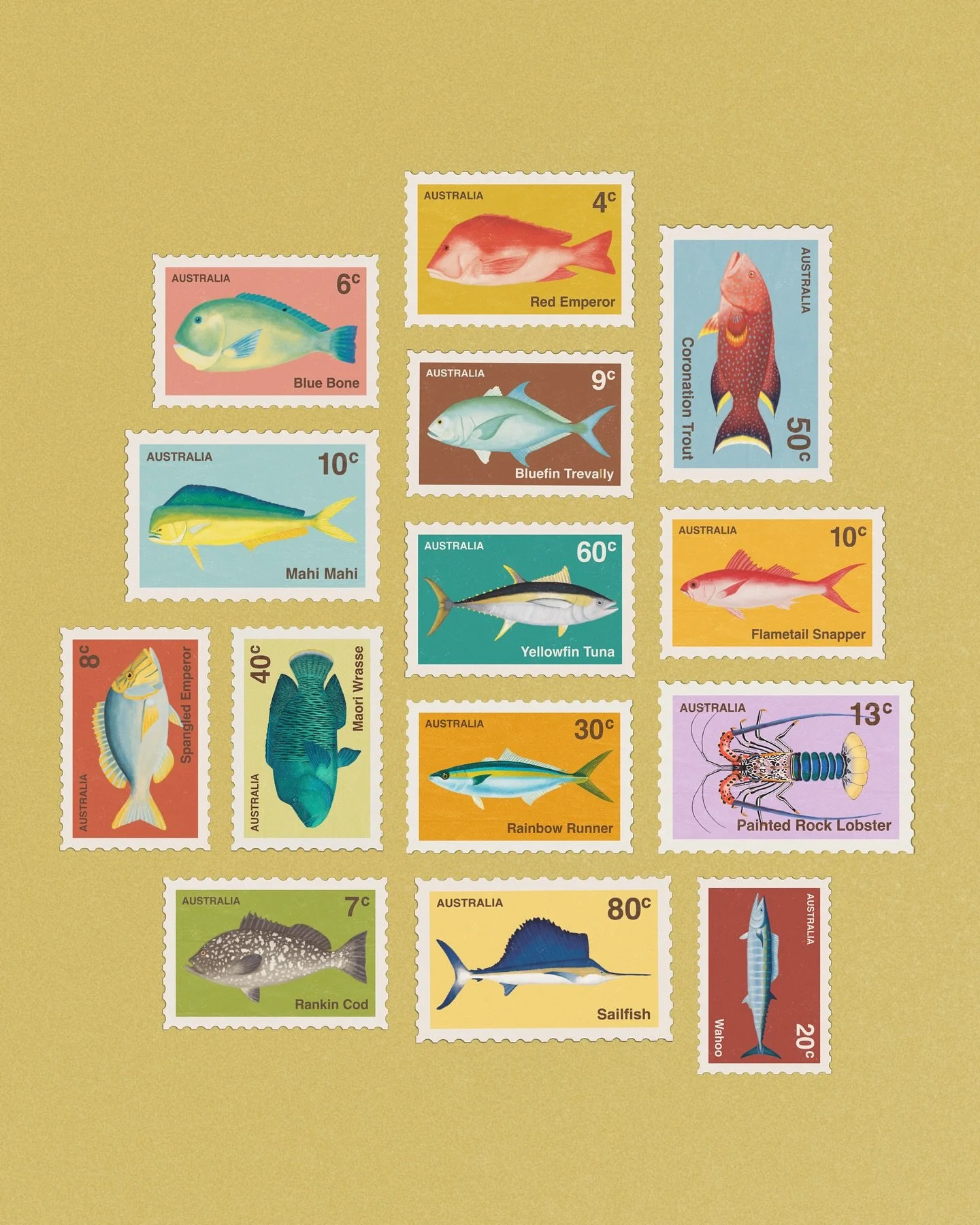 Fish of Australia 🐠🐠🐠

Loved illustrating this sweet collection of stamps for @saltwater.sol 🧡🧡🧡