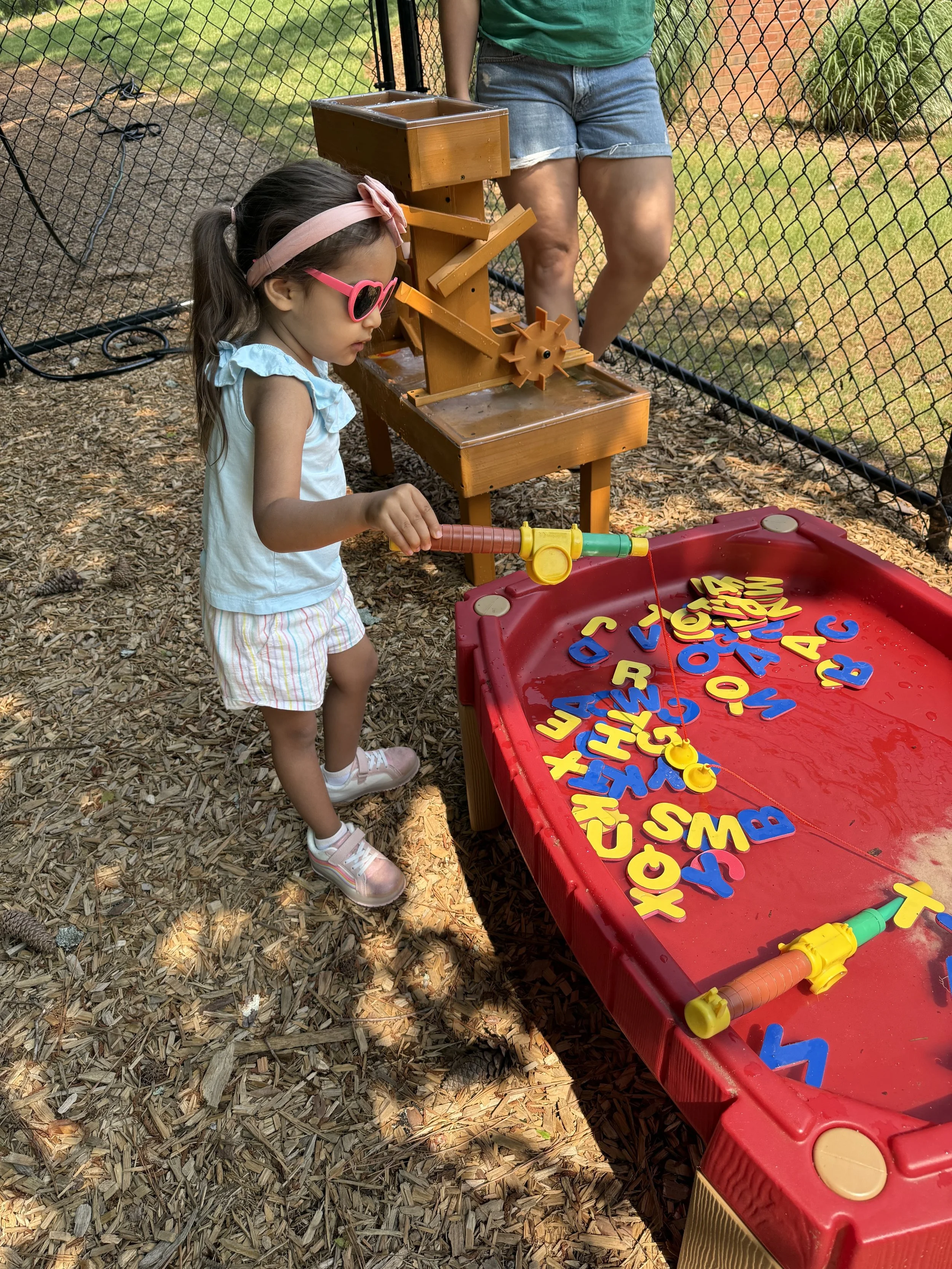 Water Play + Literacy - Fishing for Letters