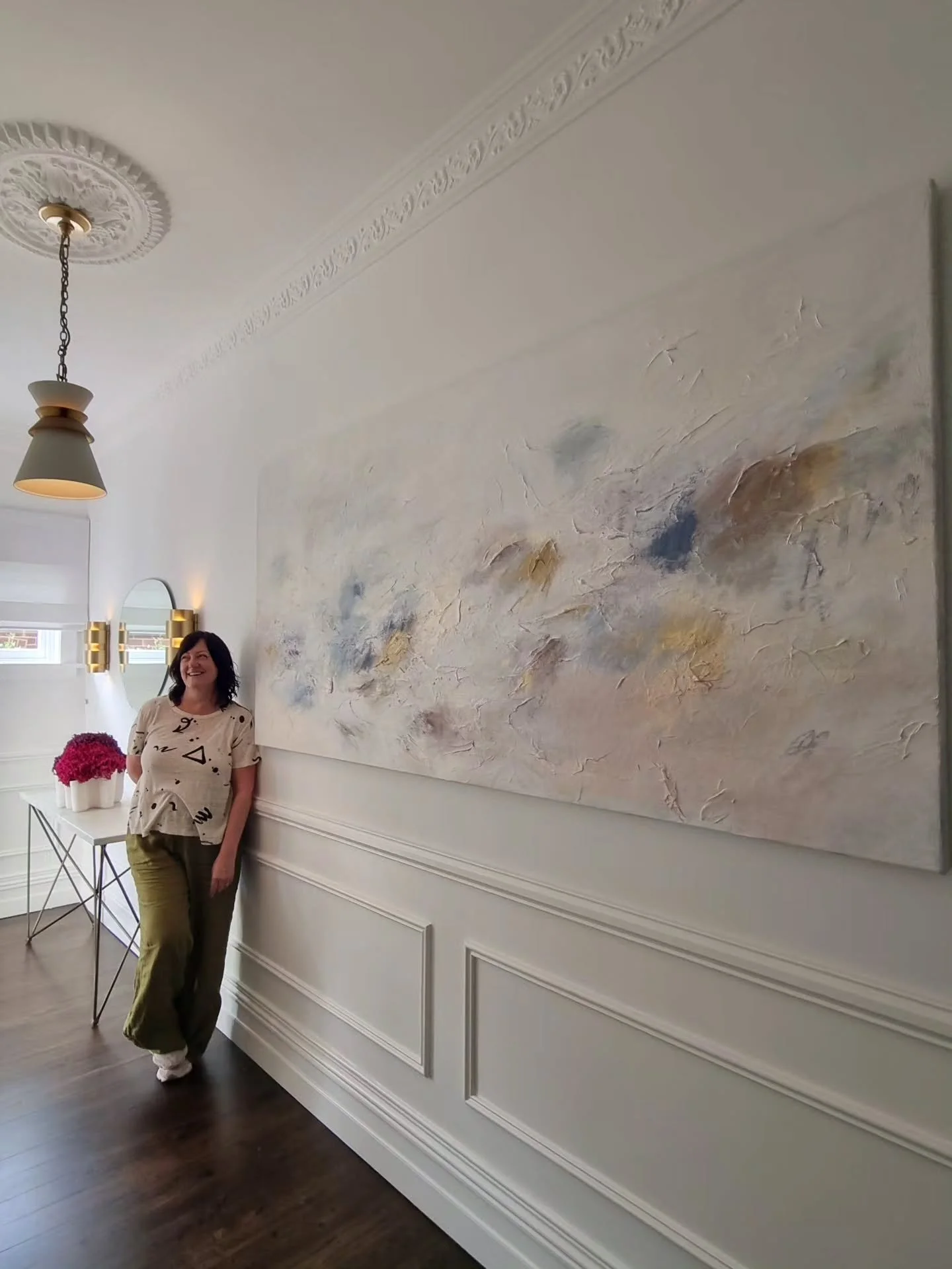 Smiling on the inside too. Completing a commission and seeing it hung is very different to creating an artwork or collection of pieces to release. 

Both have their own wavelengths and journeys. 

Many years ago commissions used to fill me with stres