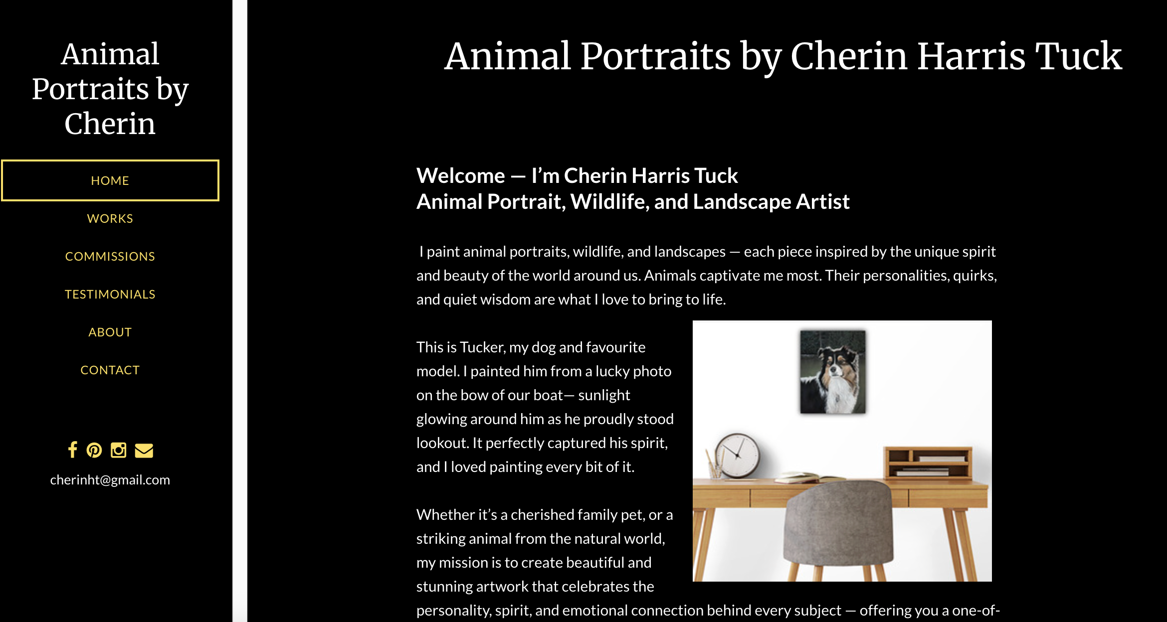 Cherin Harris Tuck homepage by Artist Websites