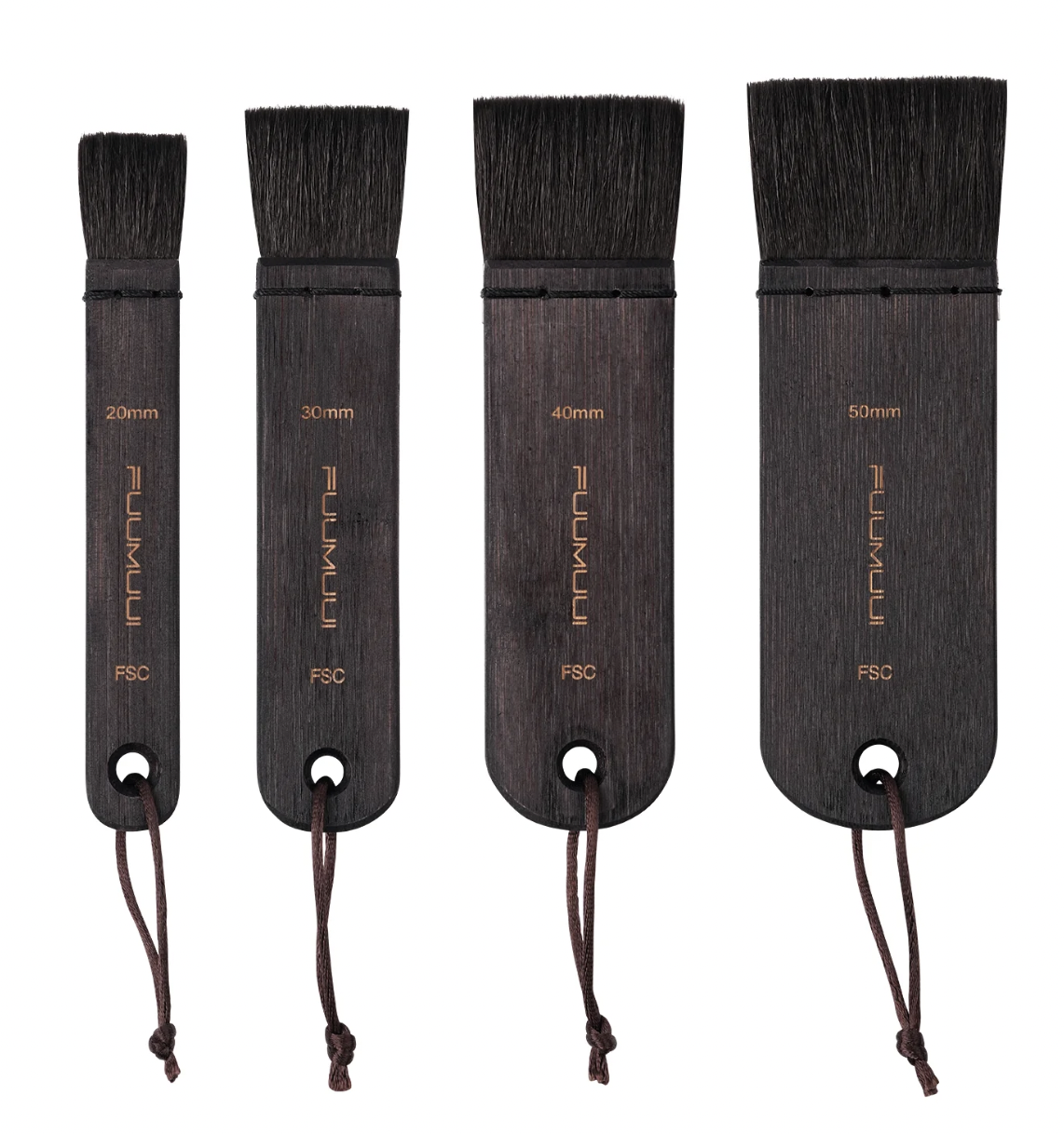 Fuumuui 4-pack Watercolour Brushes – Great for washes, backgrounds and large areas of your painting.