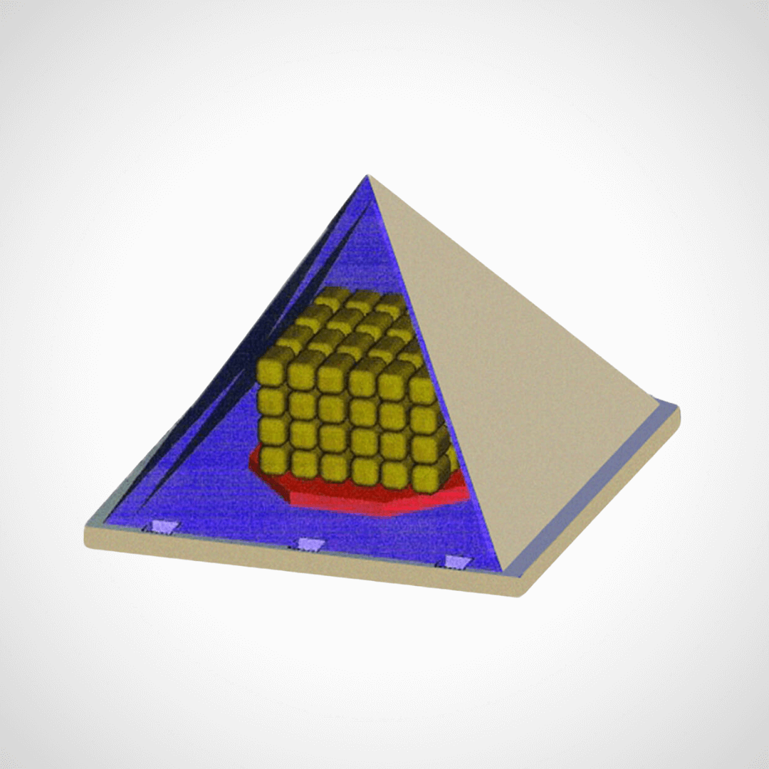 Inner core of the Magneto-Quantum Pyramid showcasing advanced quantum technology