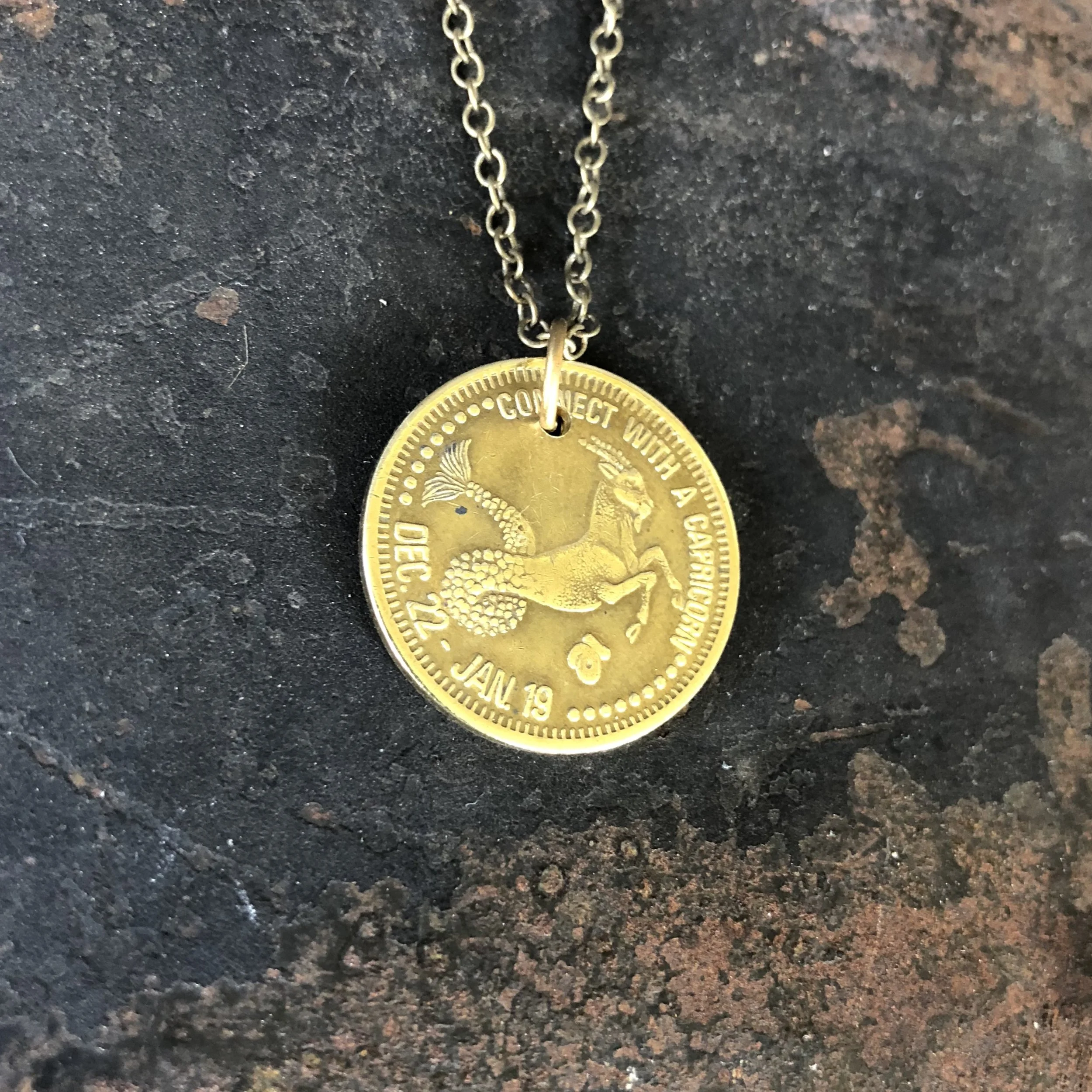 Capricorn Sign Necklace - Zodiac Peep Show Token 05.jpg
