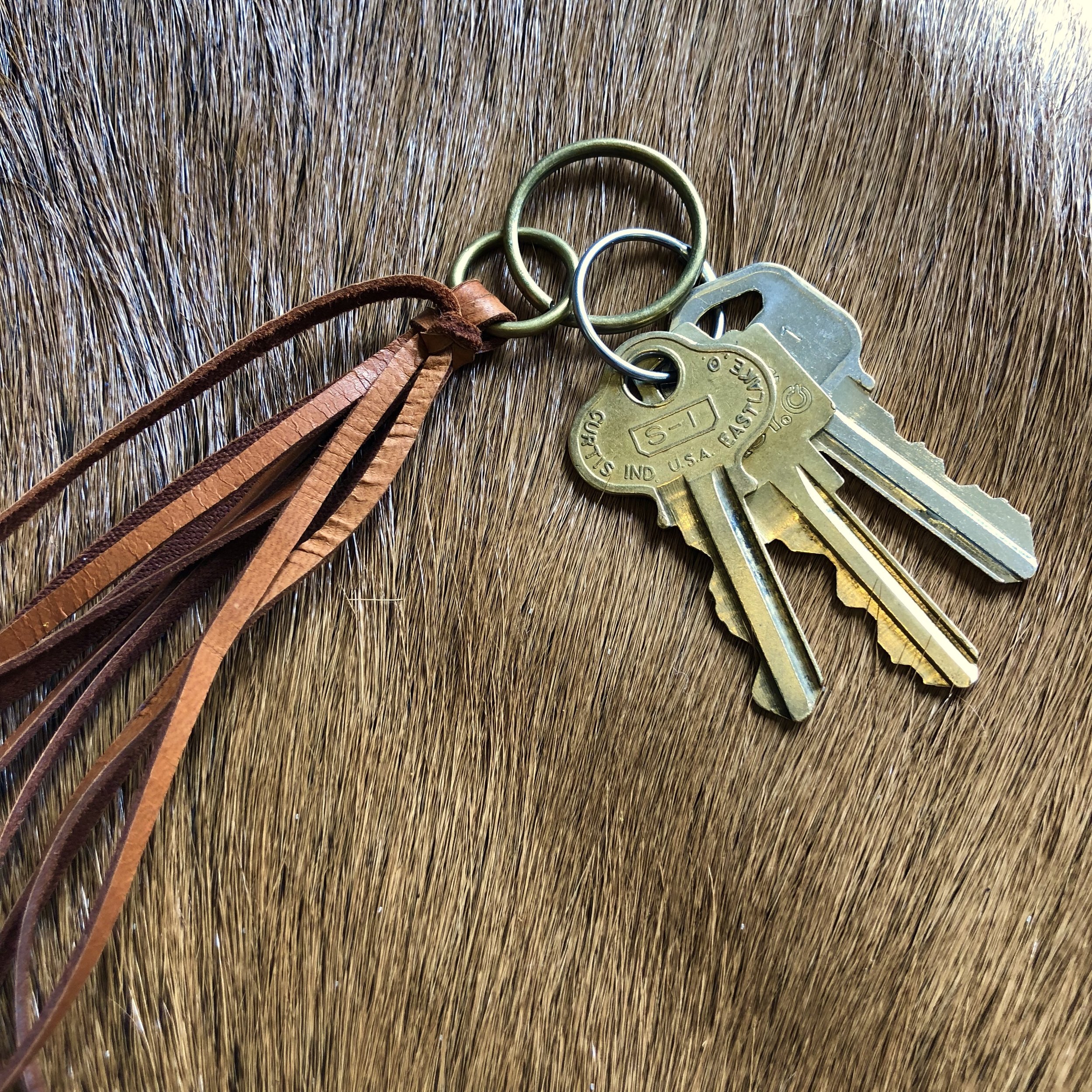 Leather Tassel Key Ring - Rust 07.jpg