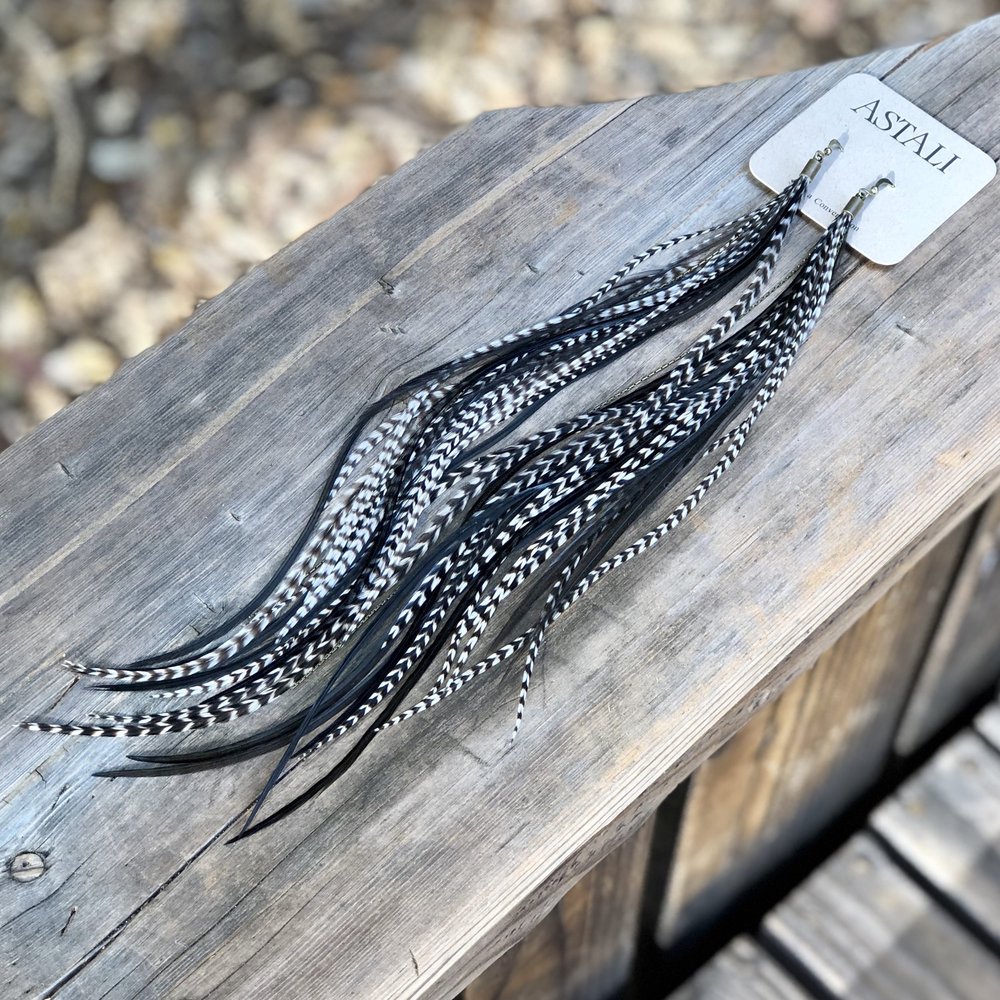 extra-long-feather-earrings-  display picture 1