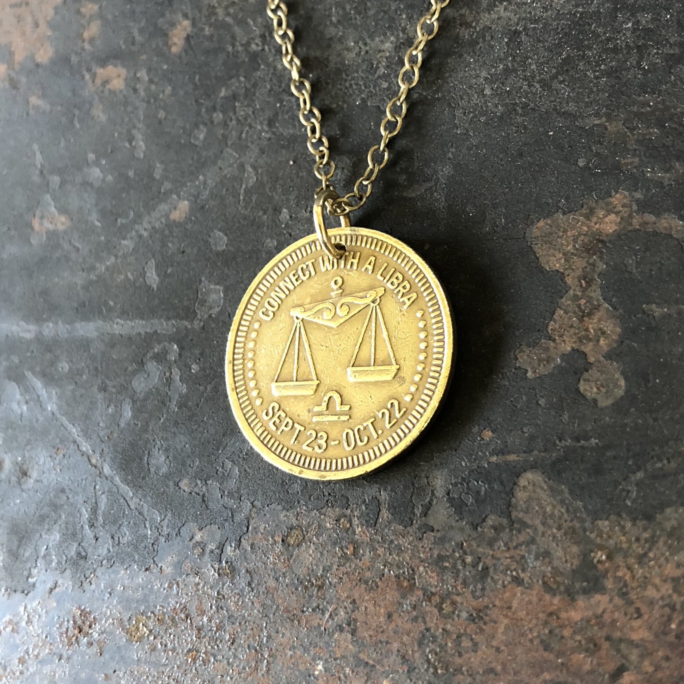 Libra Sign Necklace - Zodiac Peep Show Token 04.jpg