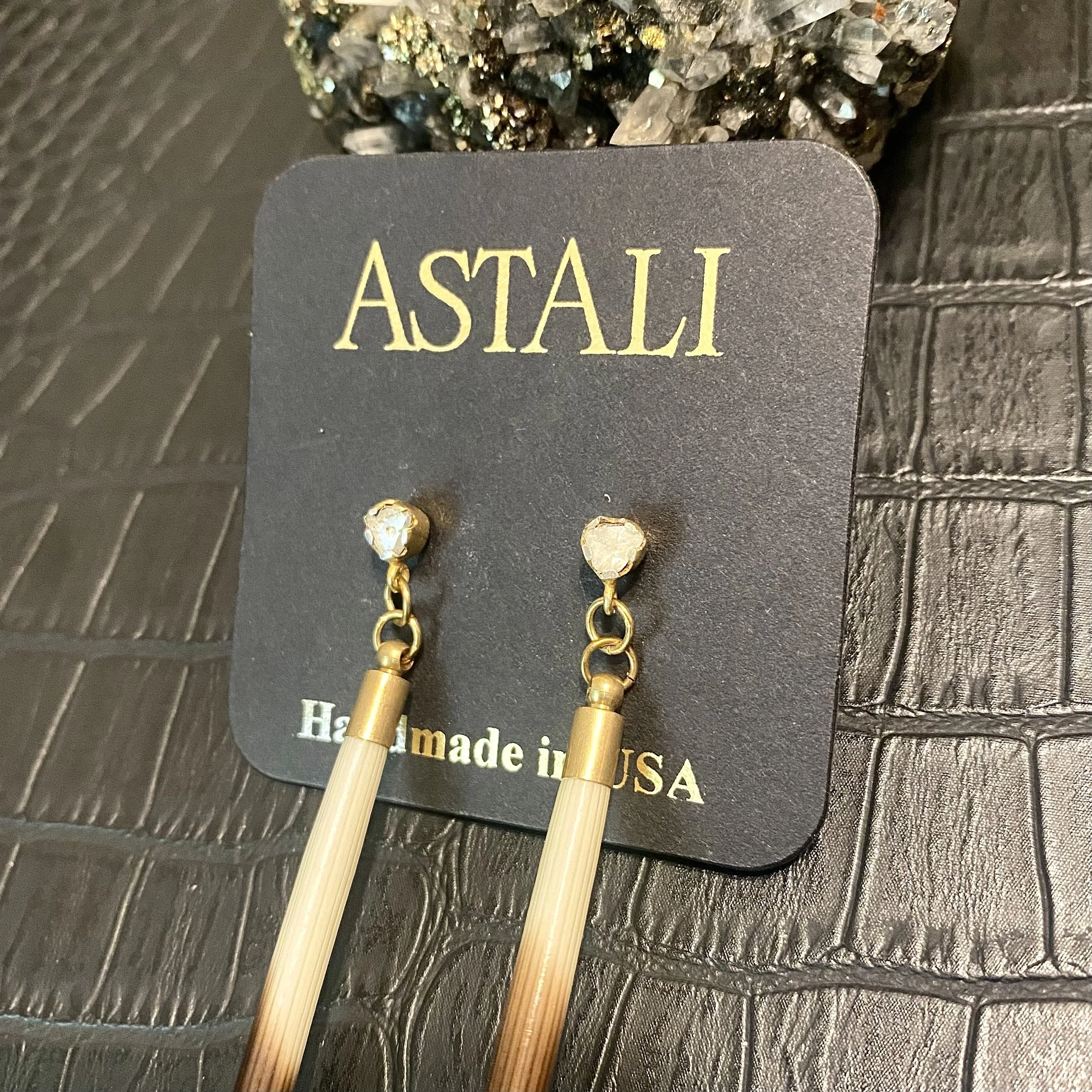 Porcupine Quill & Rose Cut Diamond Earrings - Polki Posts-02.jpg