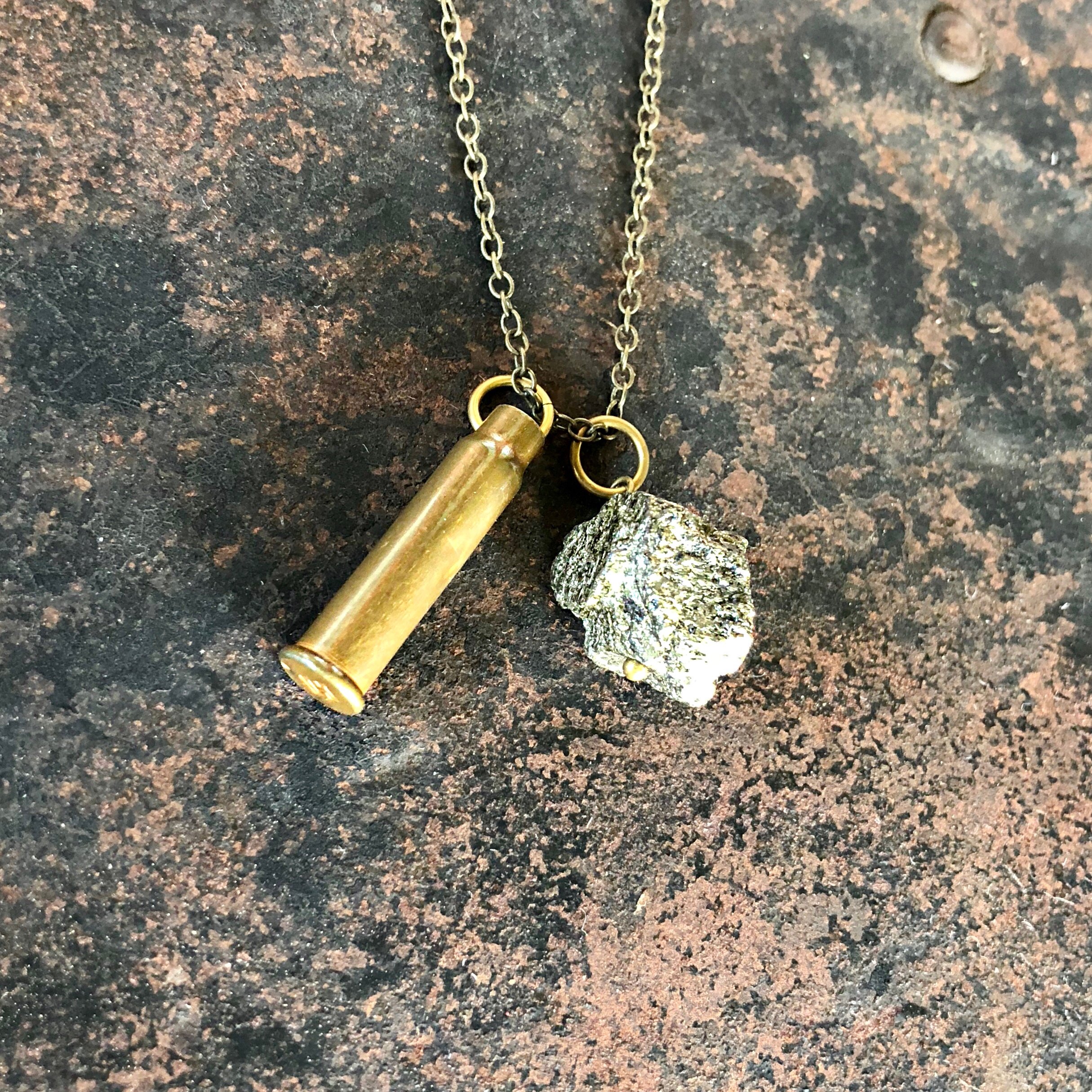 Fool's Gold and Bullet Necklace 02.jpg