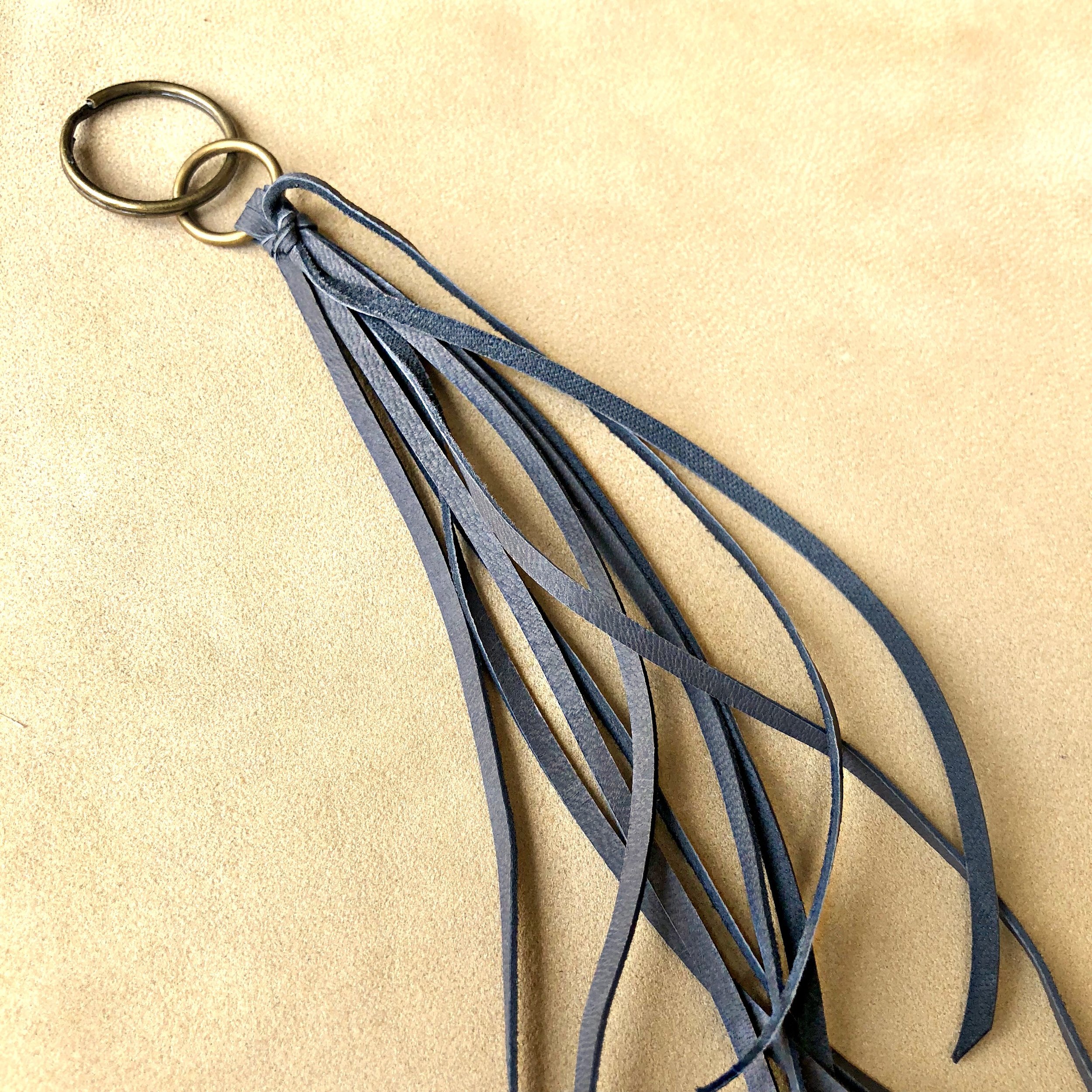 Leather Tassel Key Ring - Charcoal 07.jpg