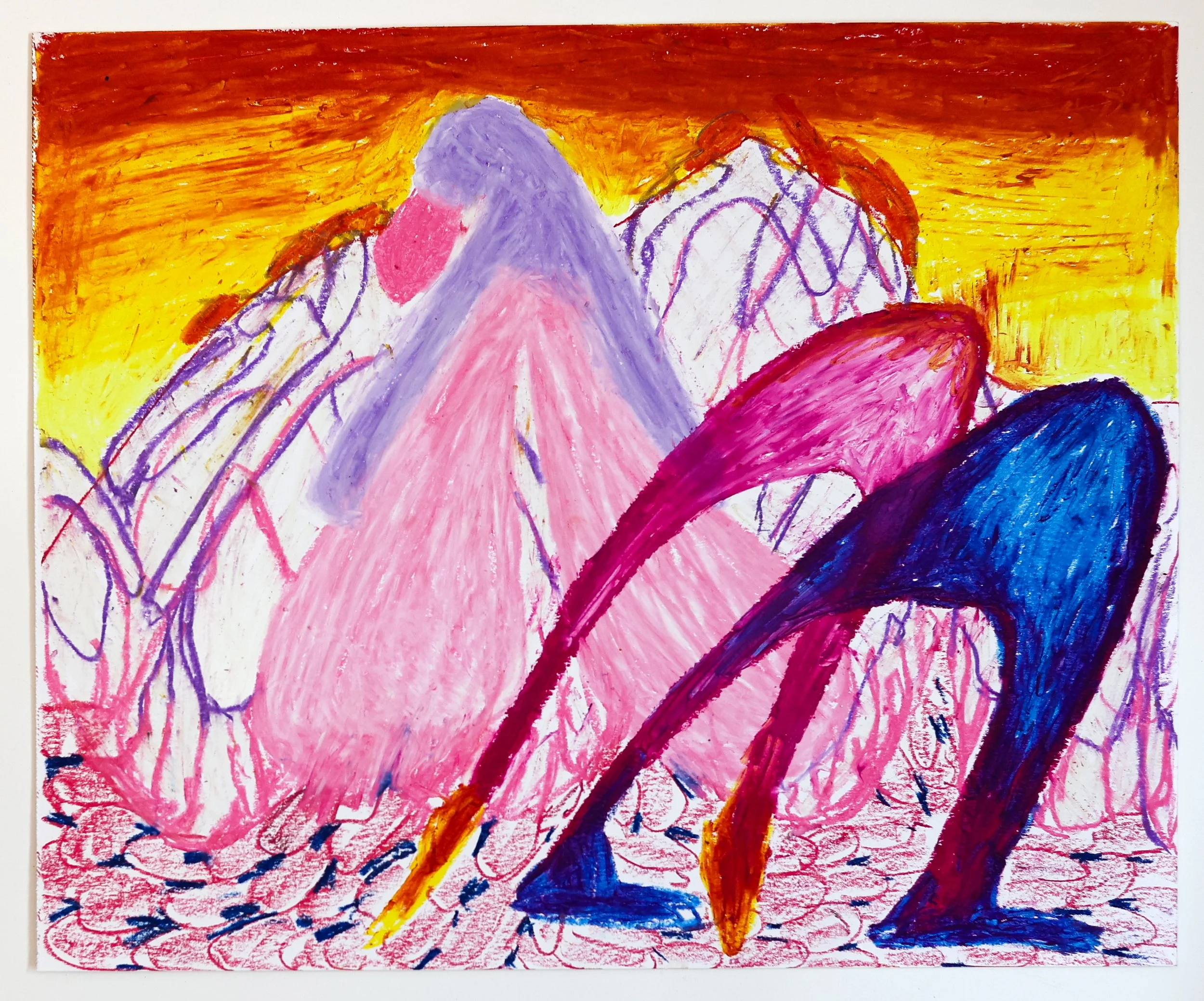 Cavernosum Mountain / 2026 / Oil pastel on paper / 14 X 17 inches