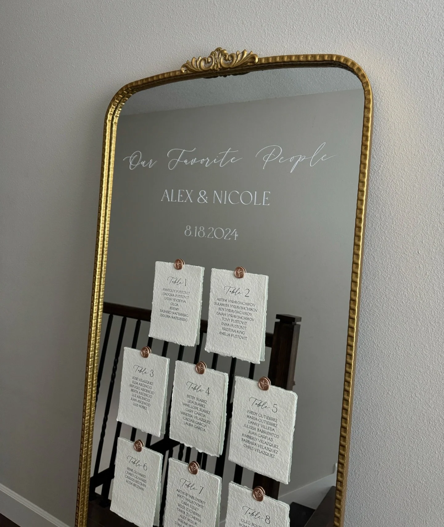 elegant seating chart