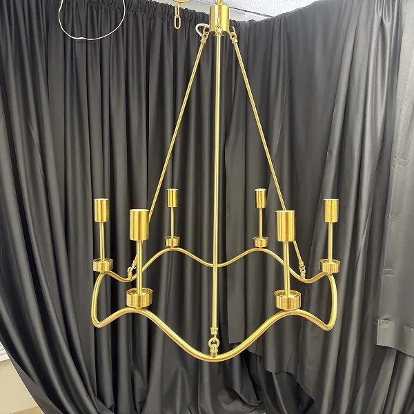 Gold Wavy Hoop - 35” x 27”