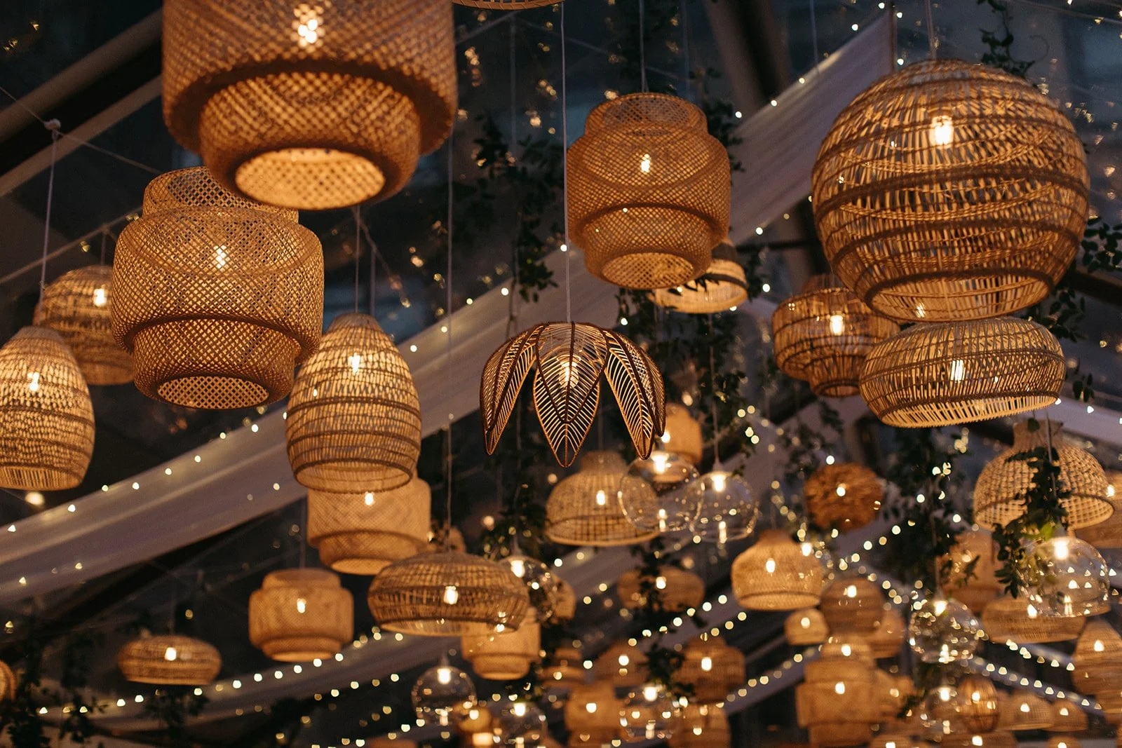 Basket Chandeliers - Photography by Peppernix