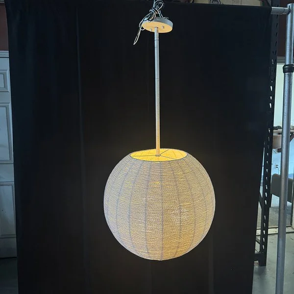 White Weave Globe - 39” x 22”