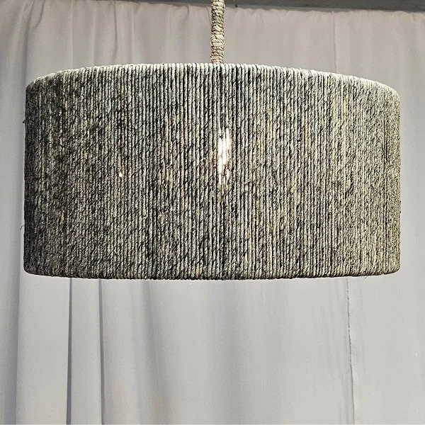 Grey Twine Drum - 24” x 14”