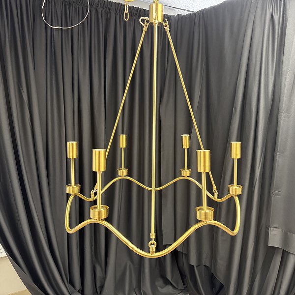 Gold Wavy Hoop - 35” x 27”