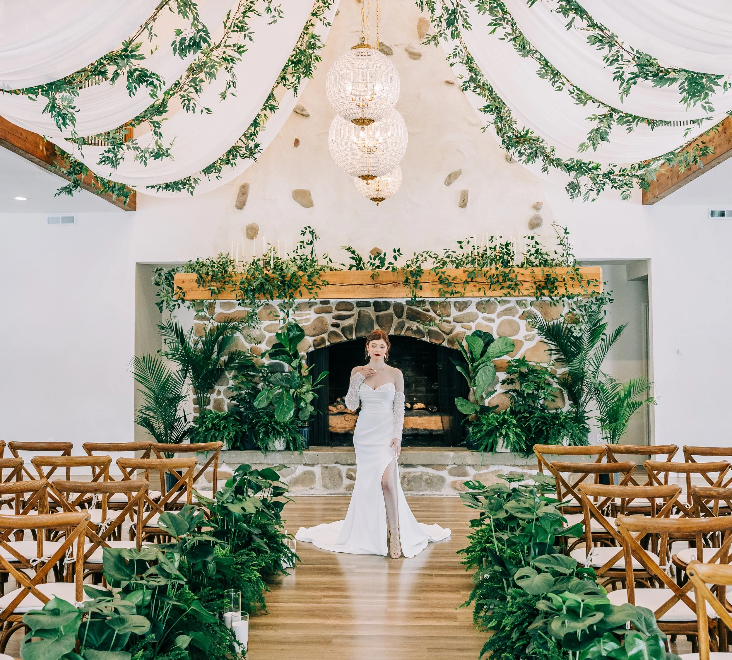 Crystal Globe Chandeliers - Photography by Bella Alder