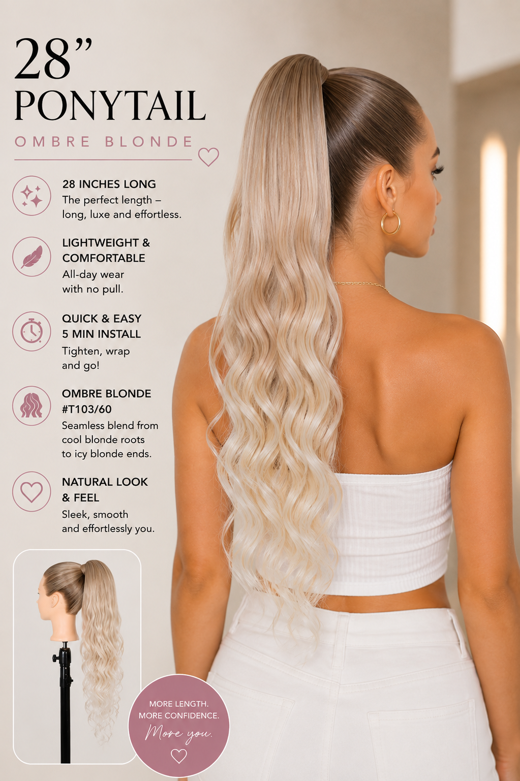 Bounce Curl Cool Blonde 28"