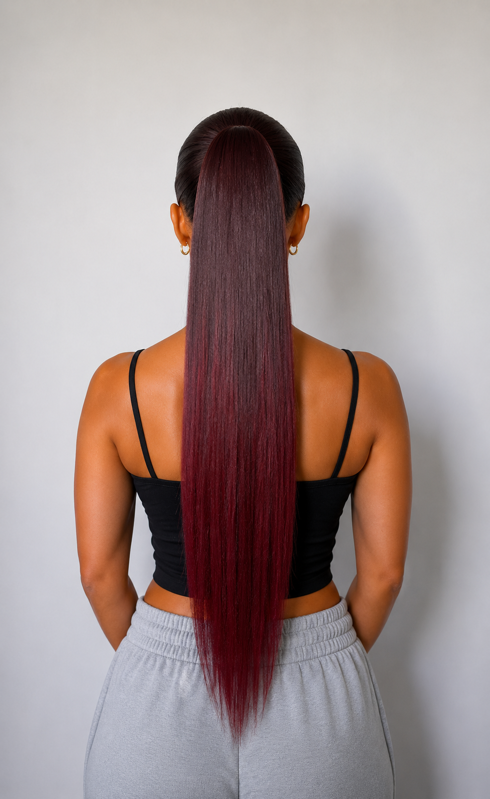 Burgundy Straight 28"