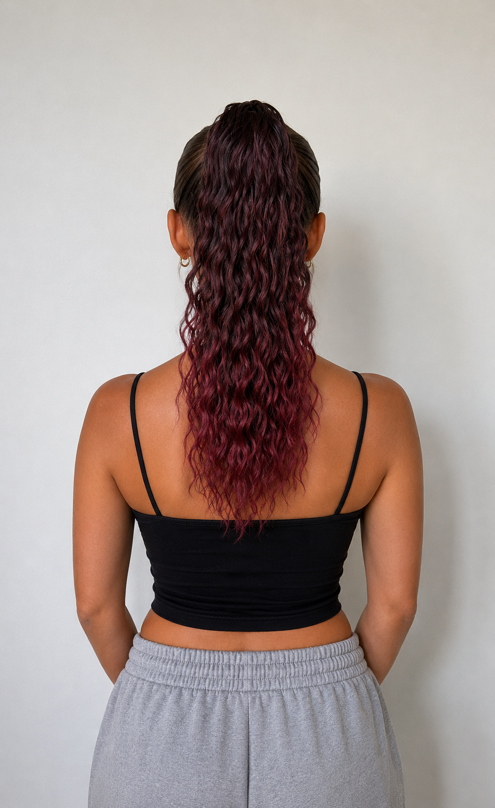 Burgundy Mermaid Wave 21"