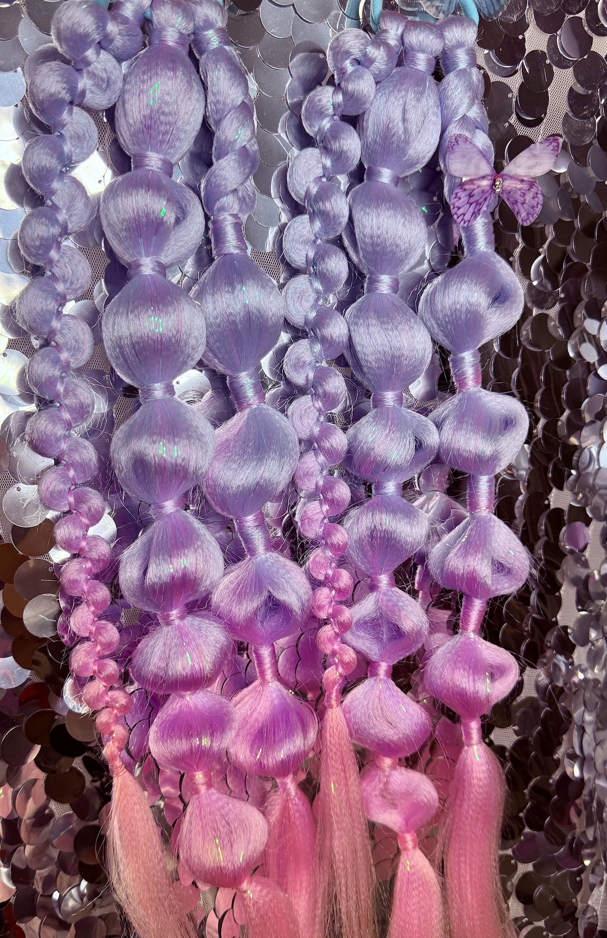 Bubble Braid LED Light up Pony tails