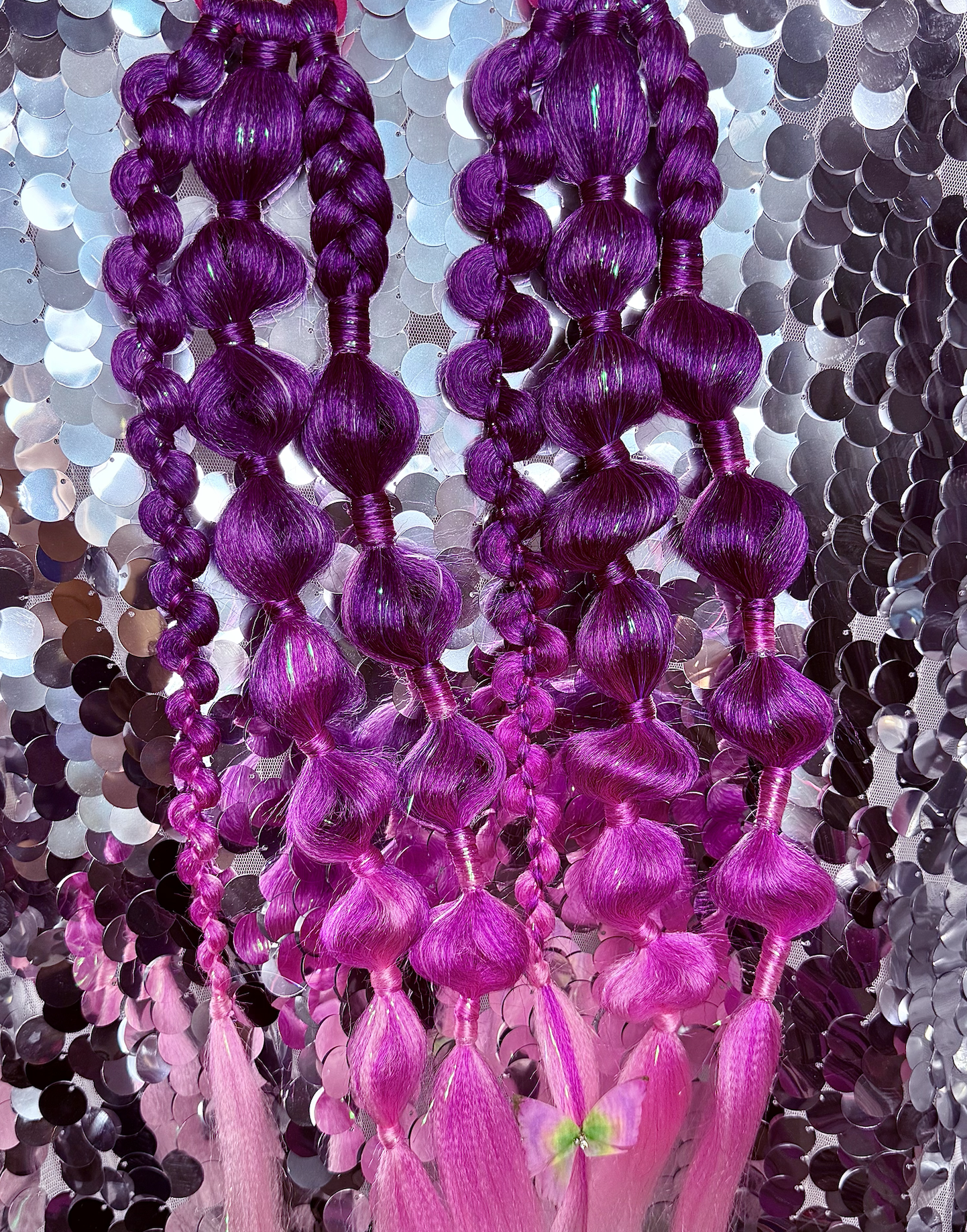 Bubble Braid LED Light up Pony tails
