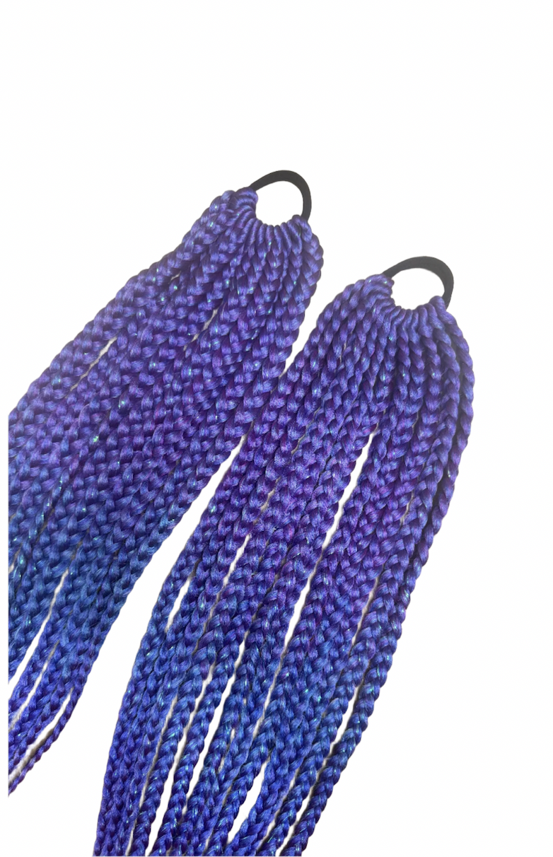 Purple Blue Braided Ponyz
