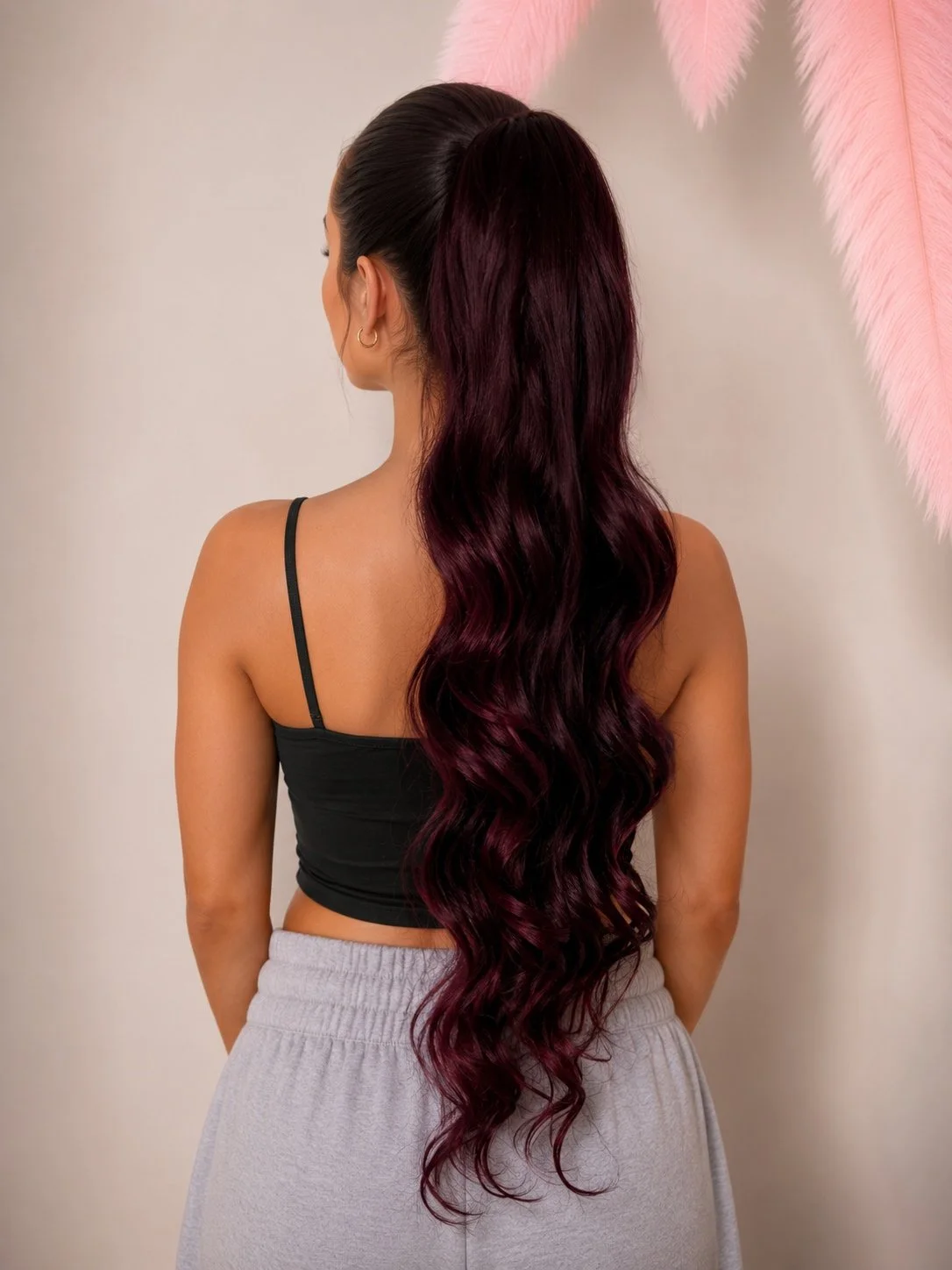 Burgundy Bounce Curl 28"