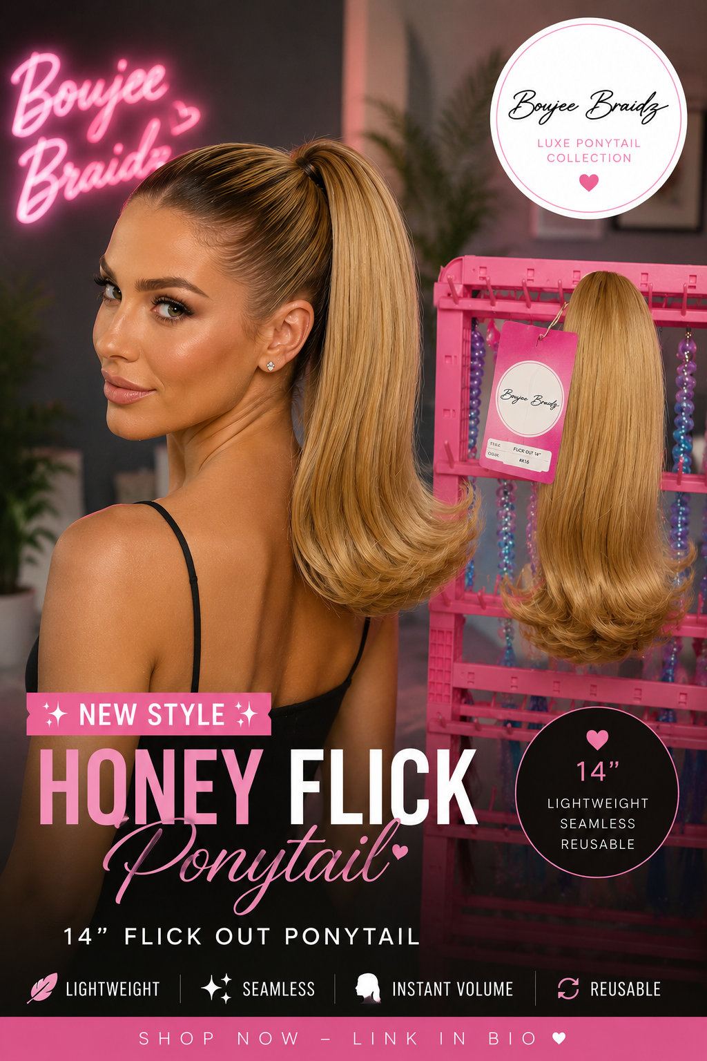 Sandra Dee Flick honey Blonde 14"