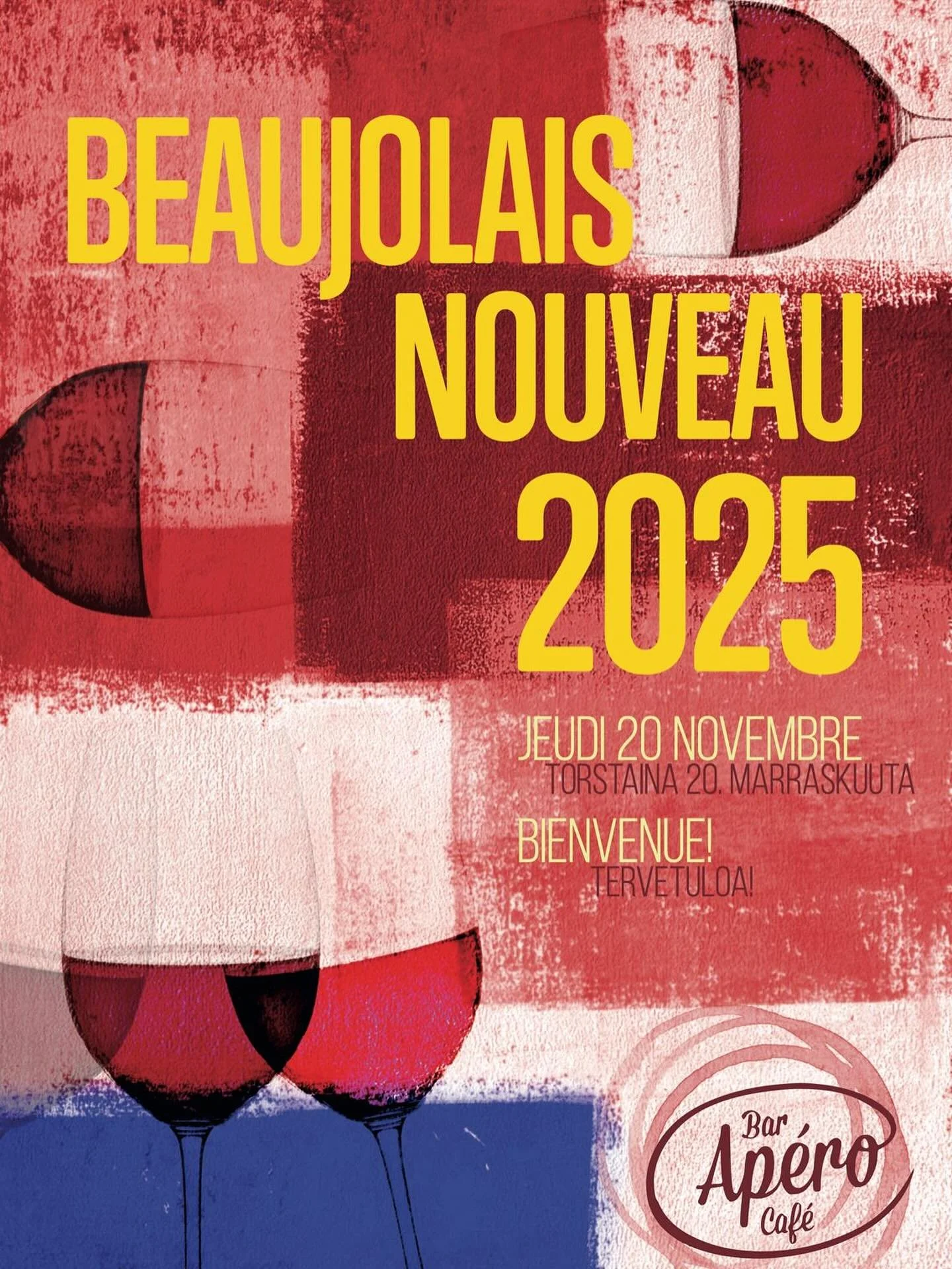 🍷 BEAUJOLAIS NOUVEAU&rsquo;N PERINTEEN MUKAAN VUODEN 2025 VIINI
LANSEERATAAN MARRASKUUN KOLMANTENA TORSTAINA 🍷

!!! 🍷 ELI 20.11 🍷!!!

❤️ Vous &ecirc;tes les bienvenus ❤️

#beaujolaisnouveau #beaujolaisnouveauhelsinki #helsinkiwinebar #afterworkhe
