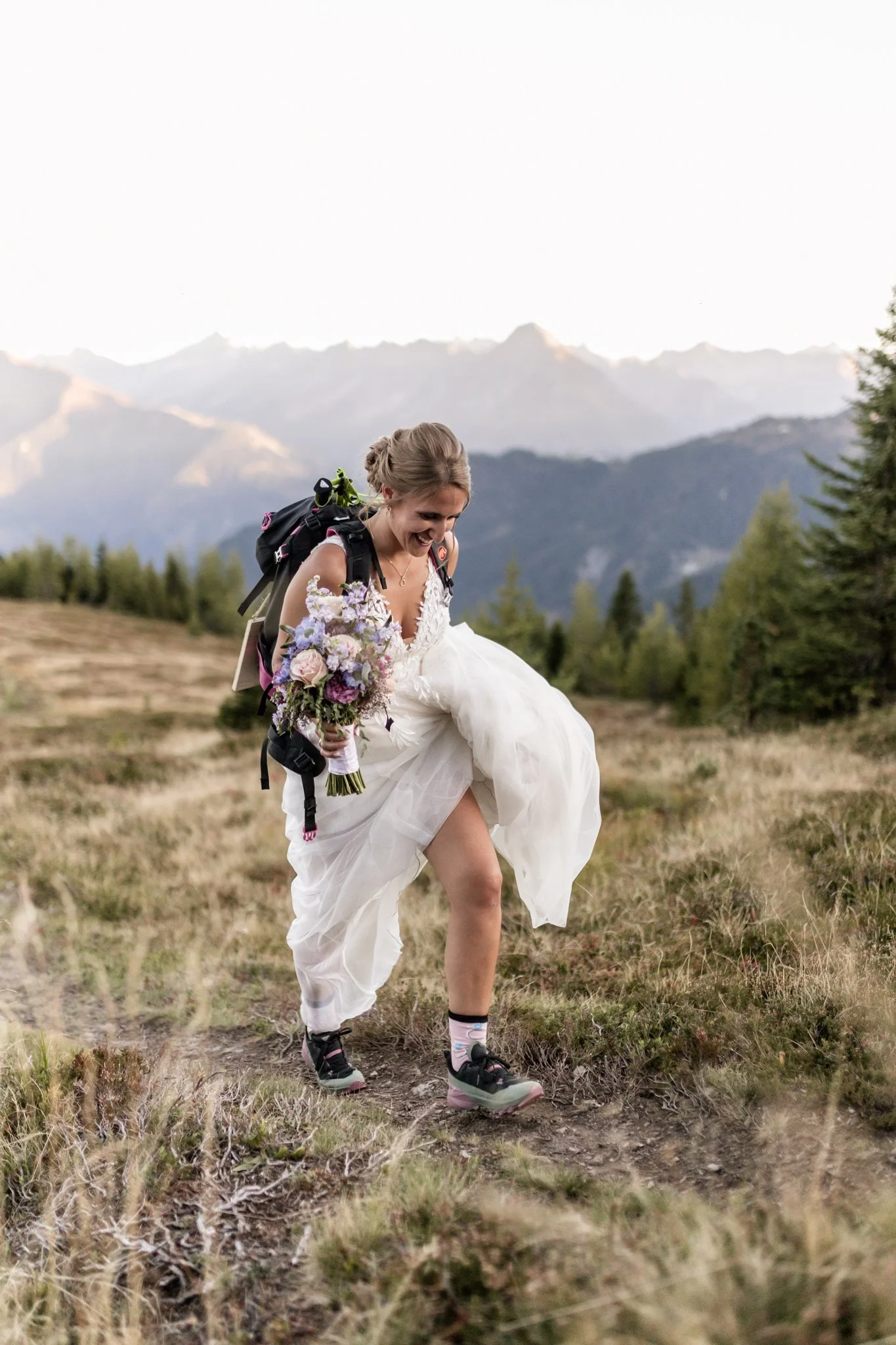 Zufrieden wird der Weg zurück gewandert