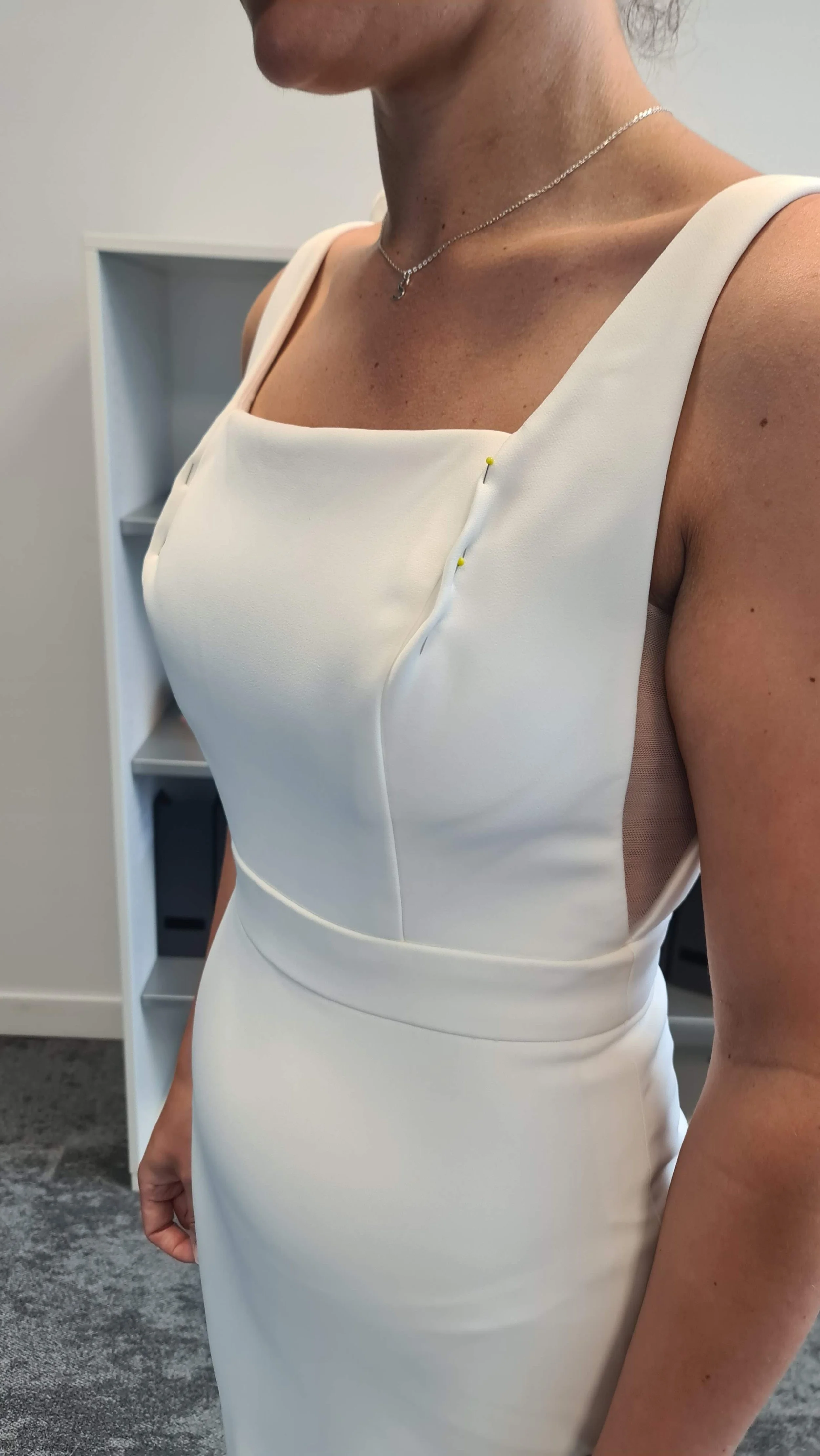 Pinned bust seams for a beautiful fit, ensuring a flawless silhouette.