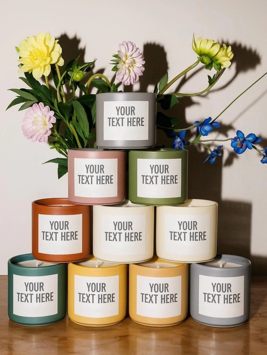 Custom non-toxic candles with your logo