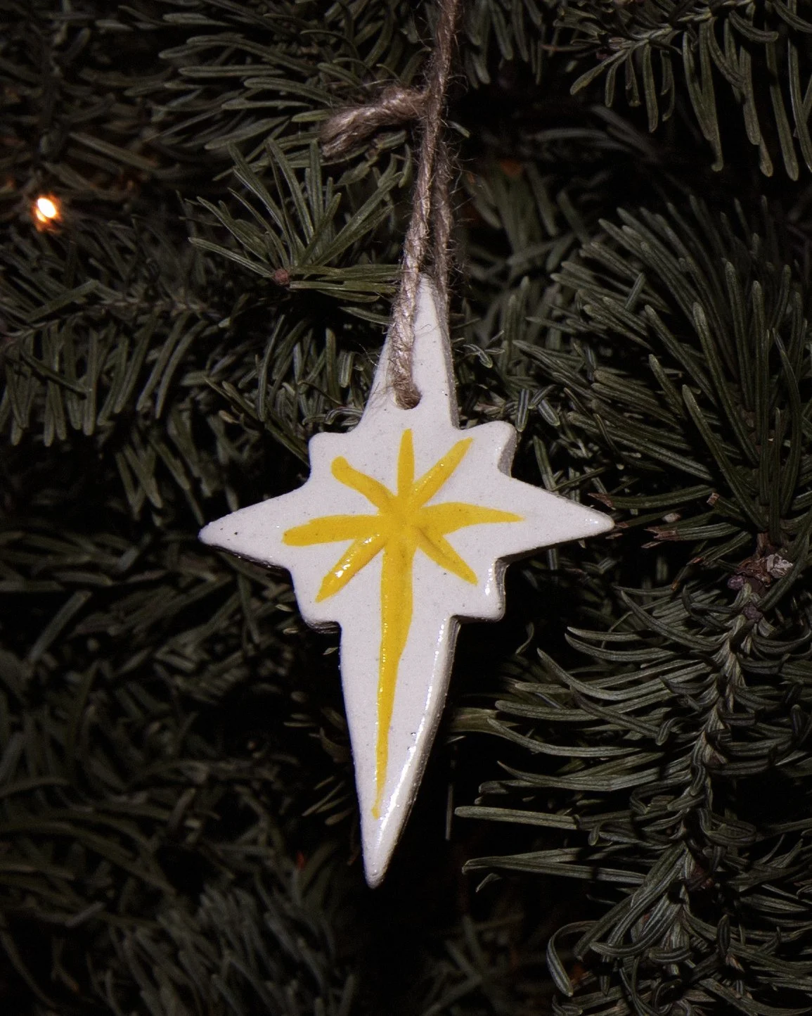 Ceramic star ornament/ / Handmade Christmas ornament
