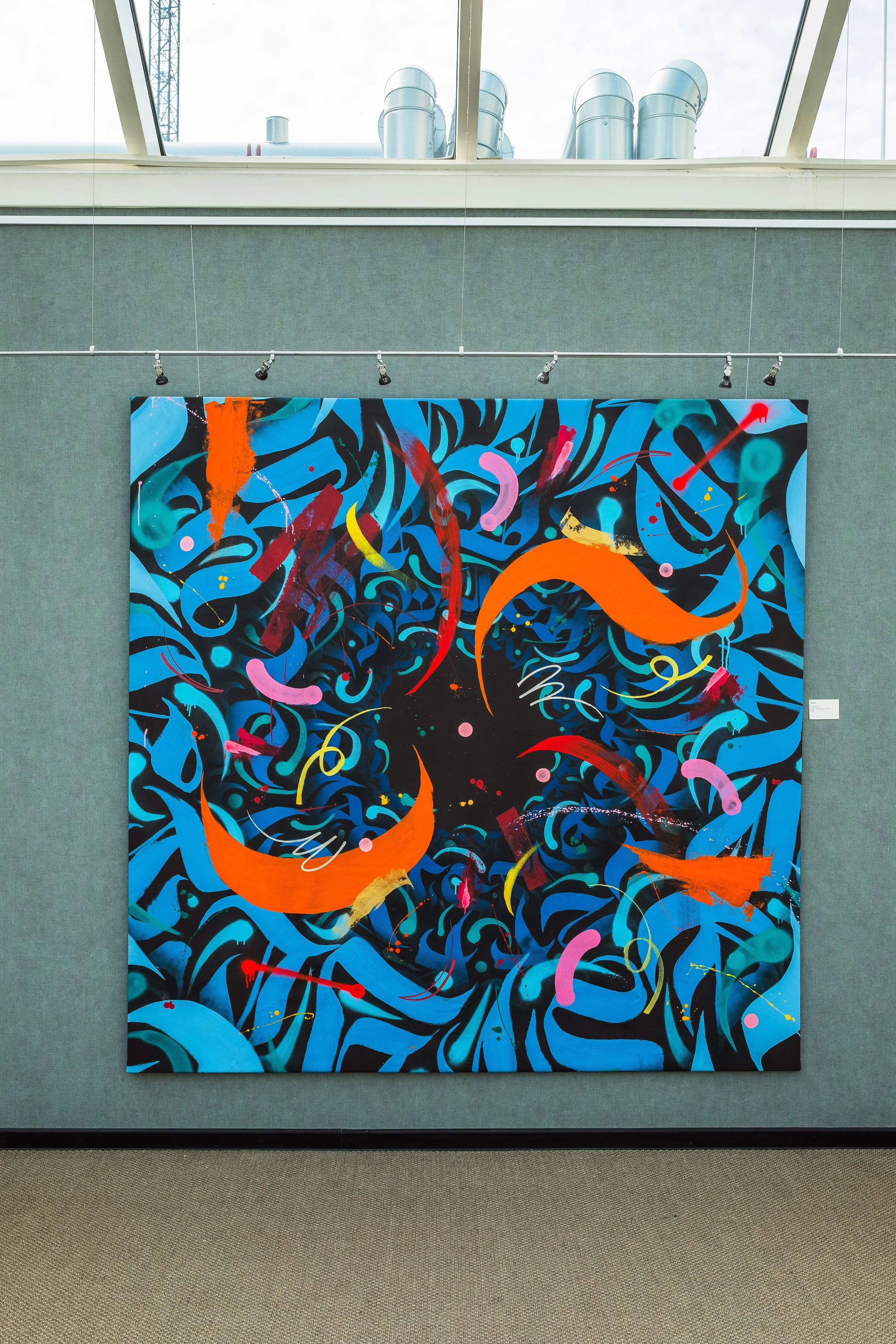 Tunnel, 2x2m, 3D Chromadepth artwork, 2023