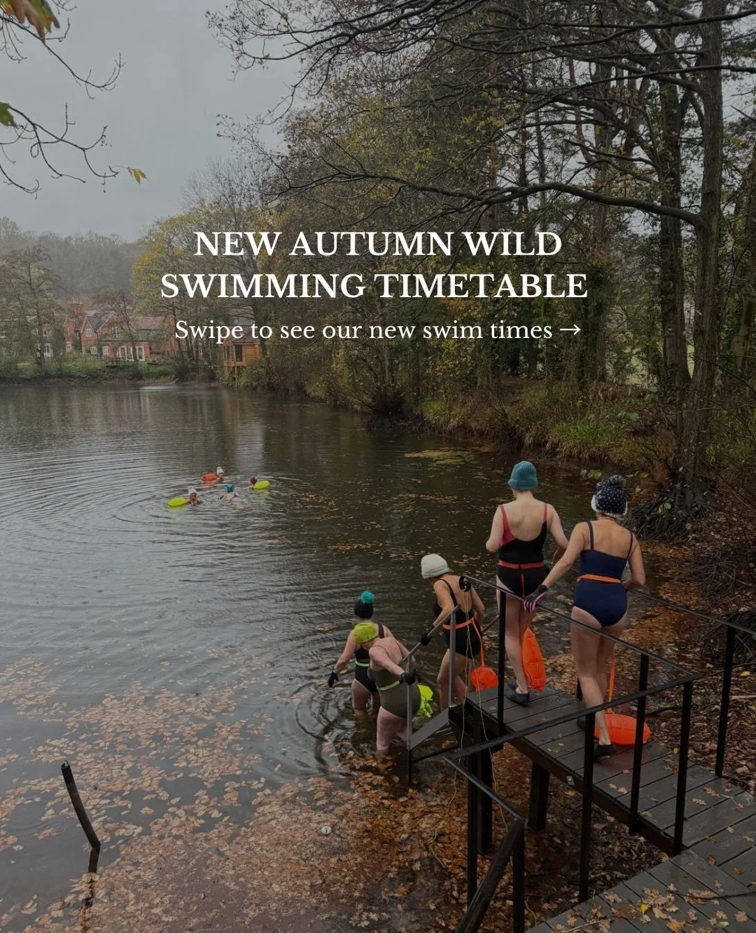 Our new wild swimming timetable is LIVE! 🍂

As we head into the colder months and the lake temperature drops, every wild swim now includes use of our lakeside wood-fired sauna, perfect for warming up after your dip.

All swims are now &pound;12.50 p