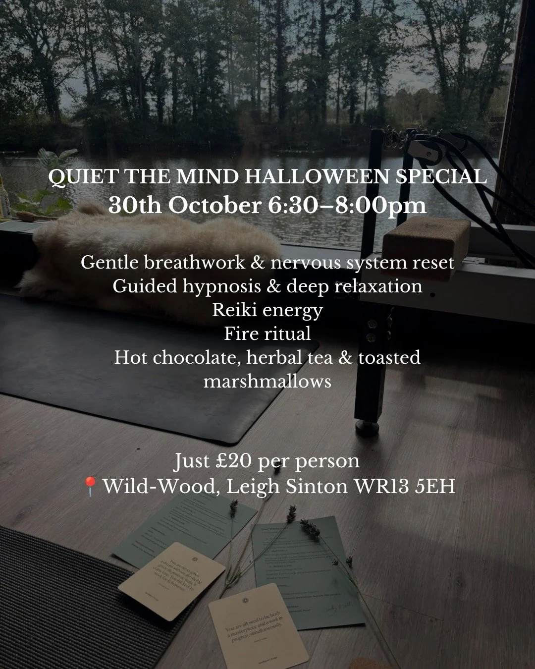Quiet the Mind Halloween Special 🎃 

Sometimes your mind needs a break from the constant thinking, worrying and overanalysing.

Breathwork helps settle your nervous system and bring you back to the present. Hypnosis works with your subconscious mind