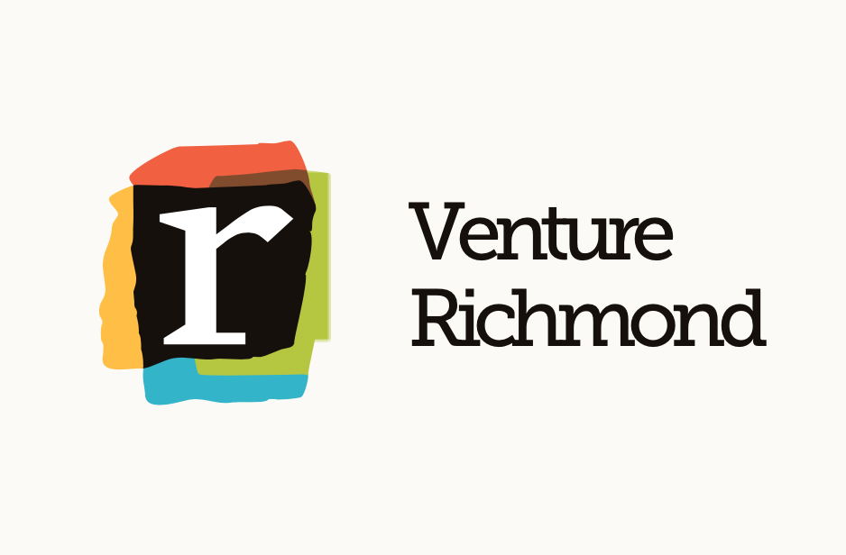 Venture Richmond logo with colorful abstract icon and black text