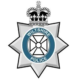 Wiltshire Police badge featuring a crown and shield design
