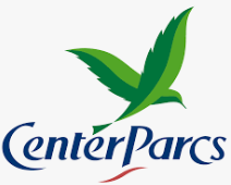 Center Parcs logo featuring a green leaf and blue text