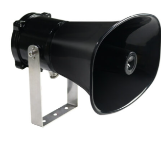 Black explosion proof horn and loud speaker