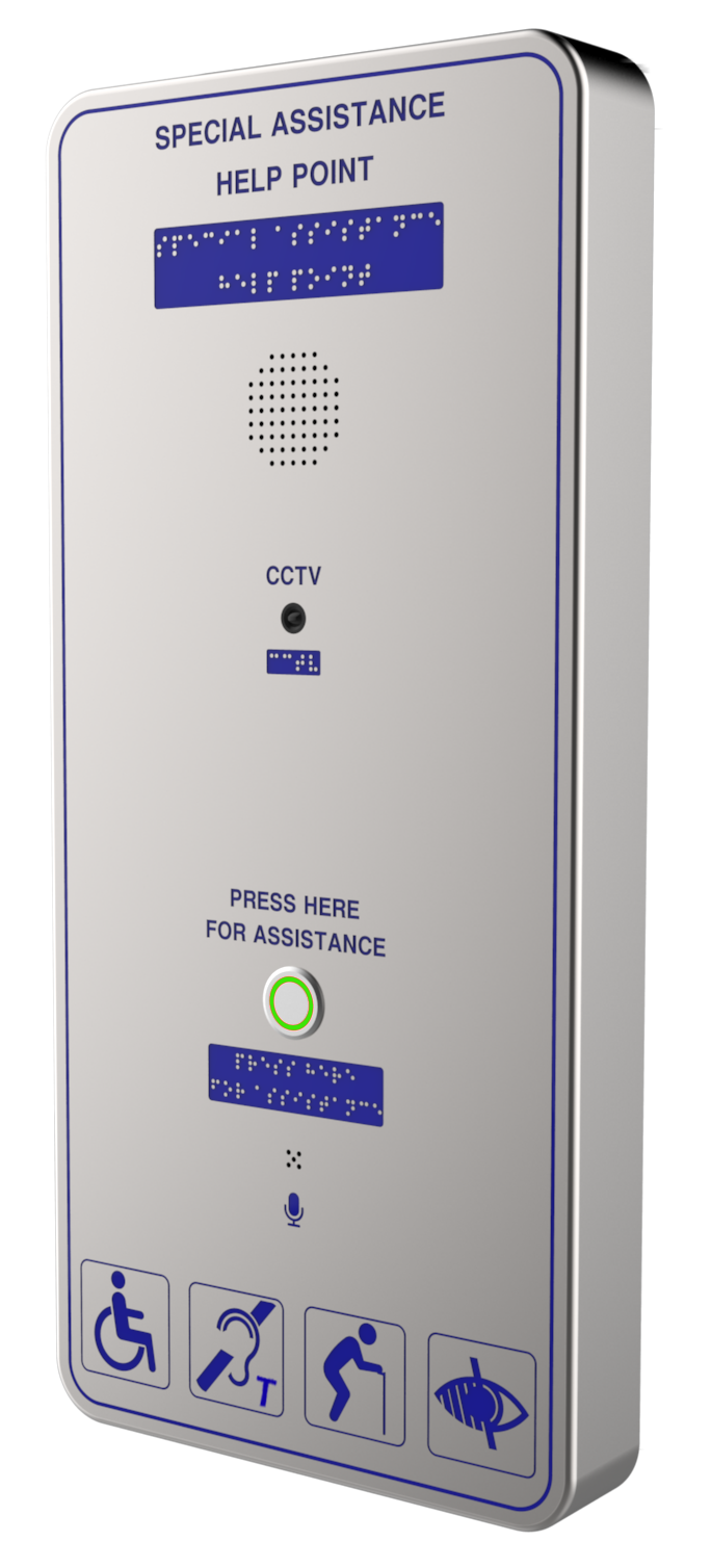 Robust, vandal resistant emergency call assistance panel with 1 button